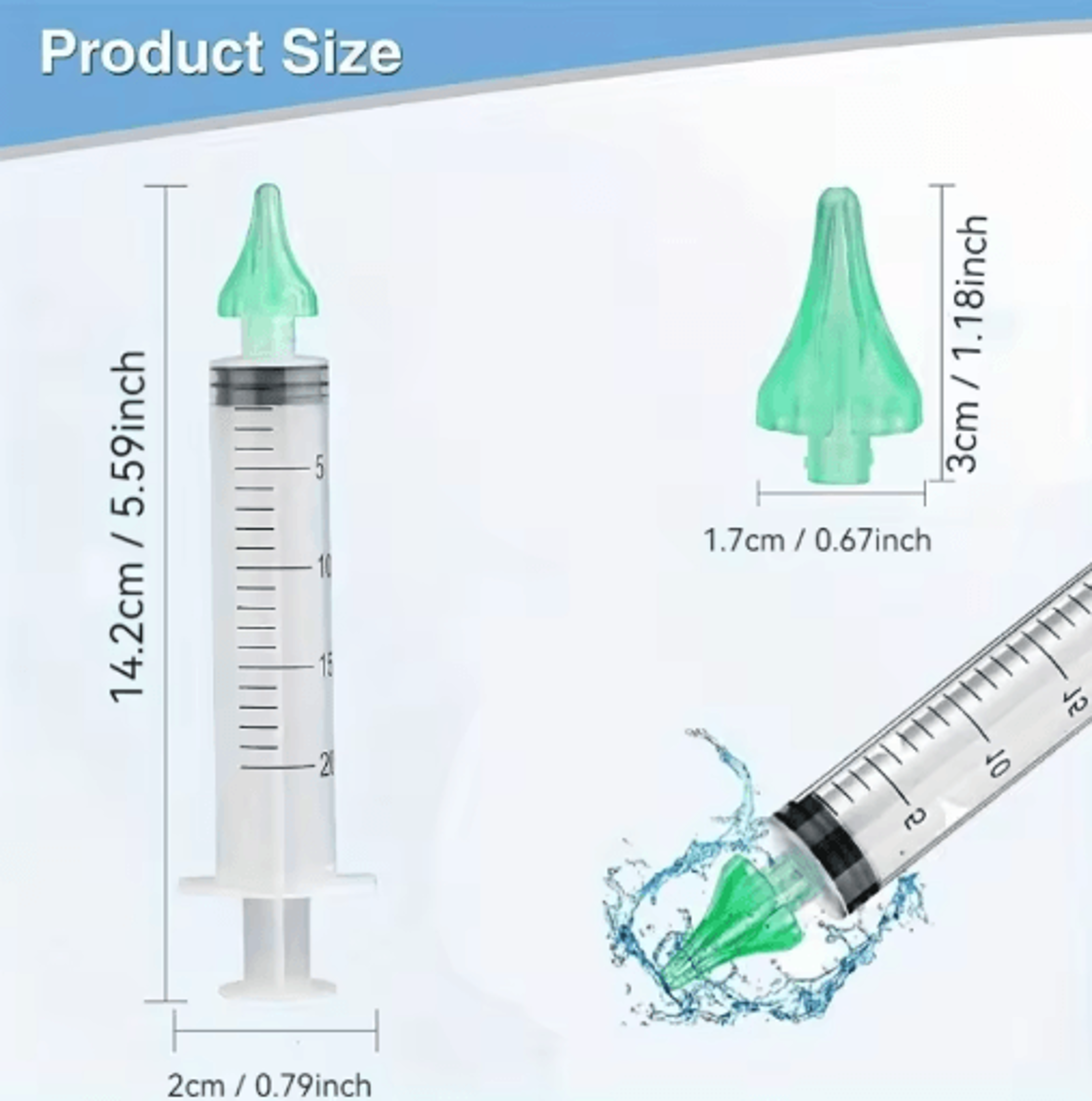 Ear Wax Removal Rinse Syringe Kit Gentle Ear Cleaning Tool With Replacement Tip Nozzle 4