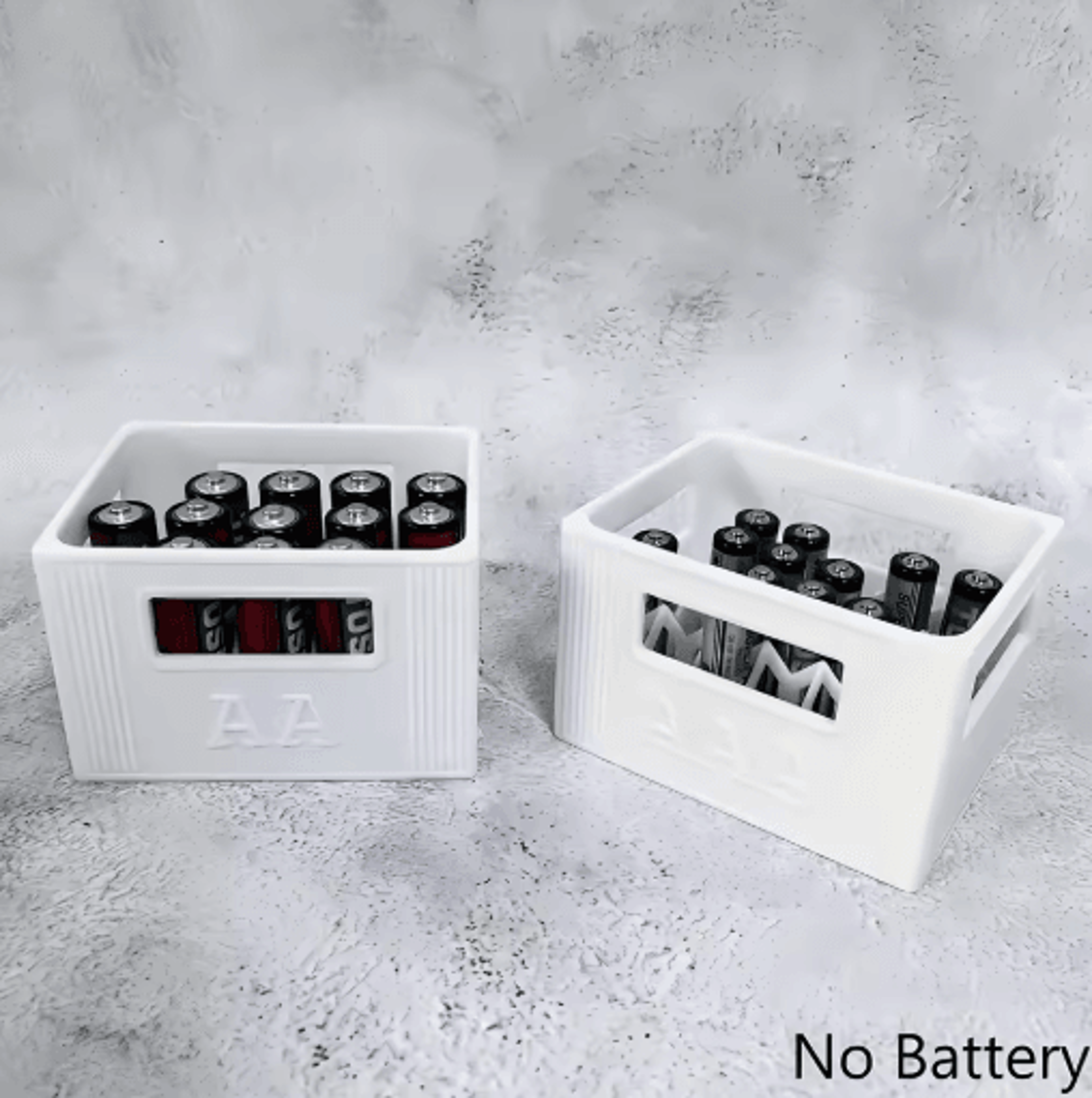 3D Printed AA AAA Battery Storage Box Large Capacity Battery Organizer With 30 20 Slots 4