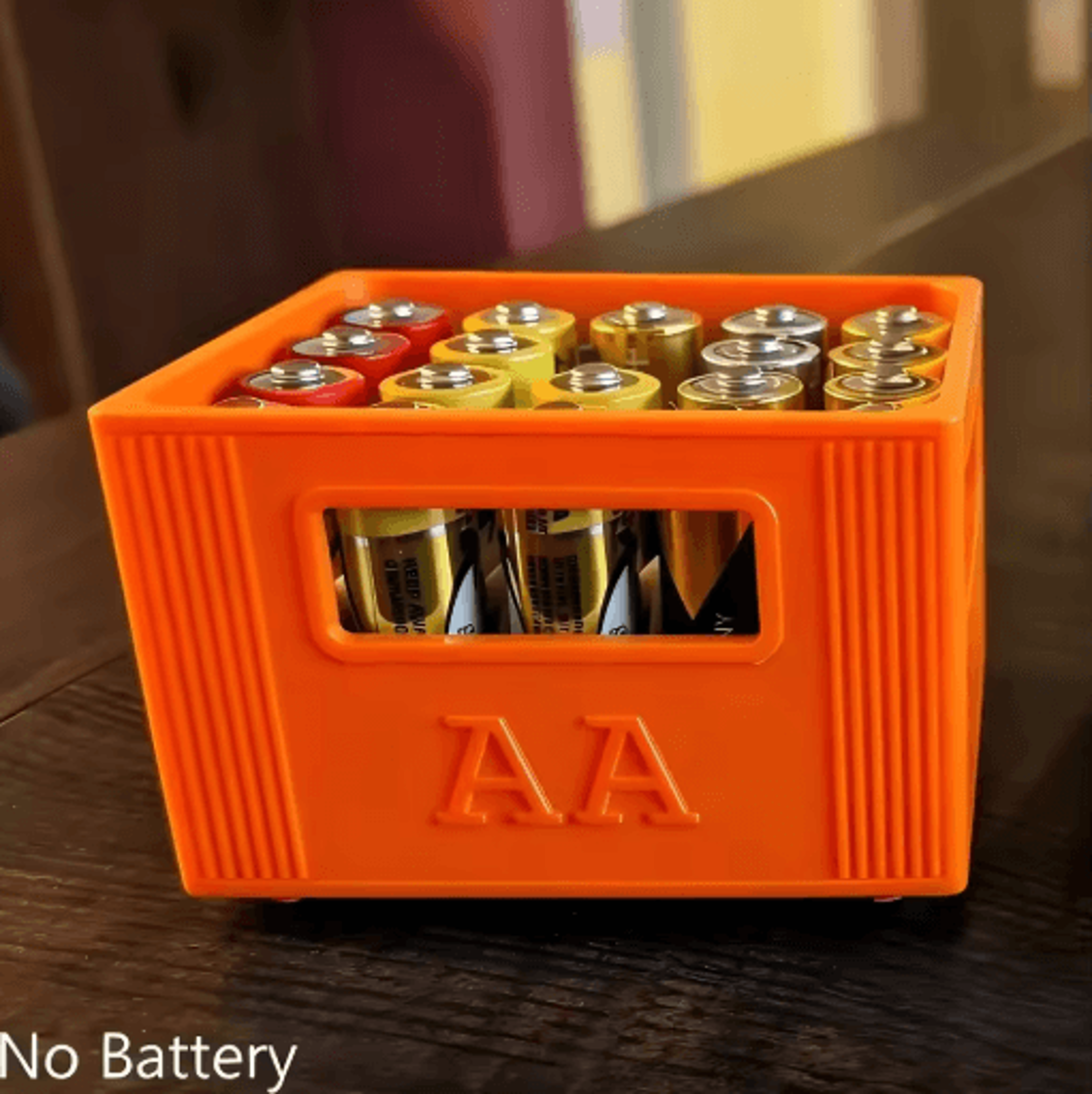 3D Printed AA AAA Battery Storage Box Large Capacity Battery Organizer With 30 20 Slots 6