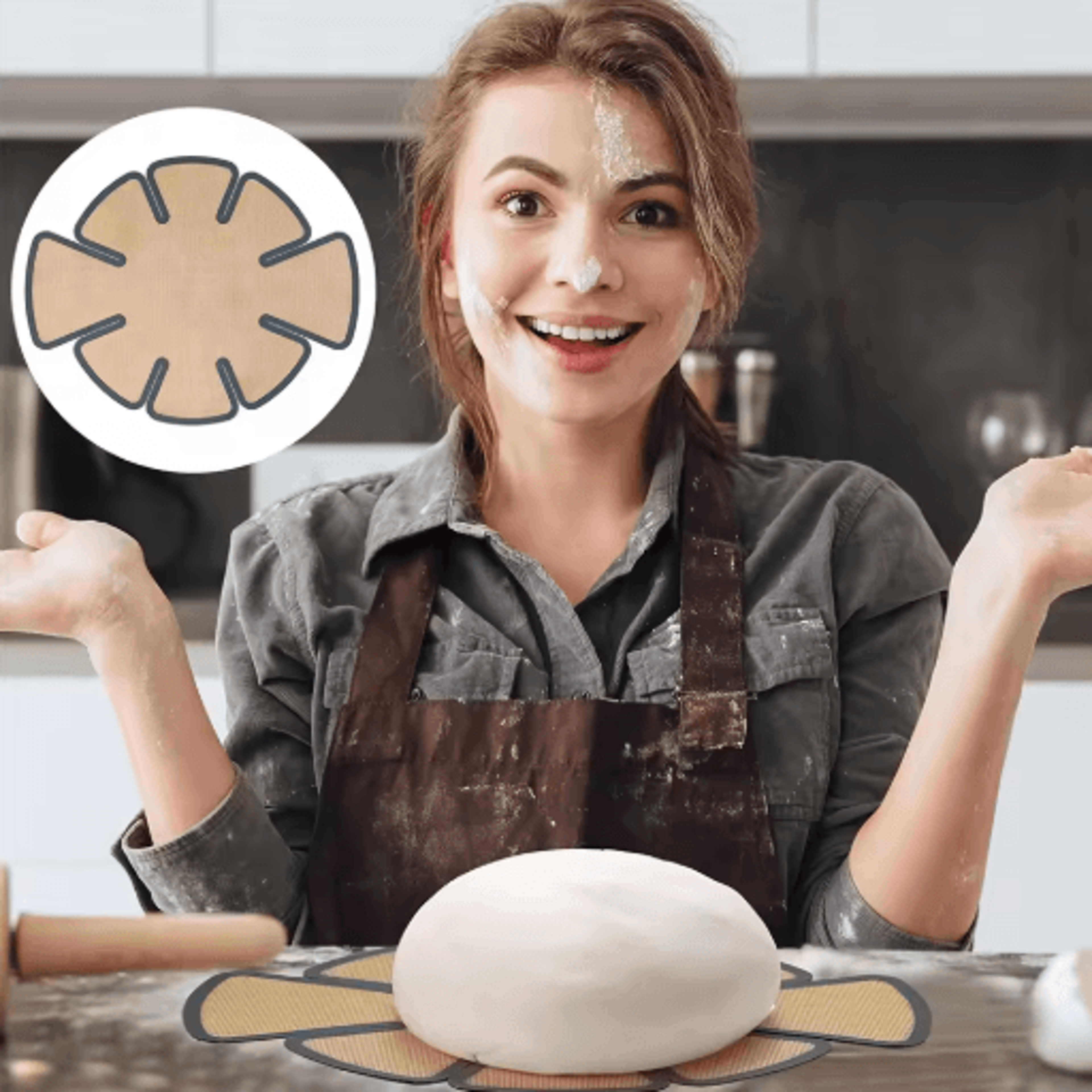 Reusable Silicone Bread Pan Liner Non Stick Baking Mat With Safety Edge And Handle 3