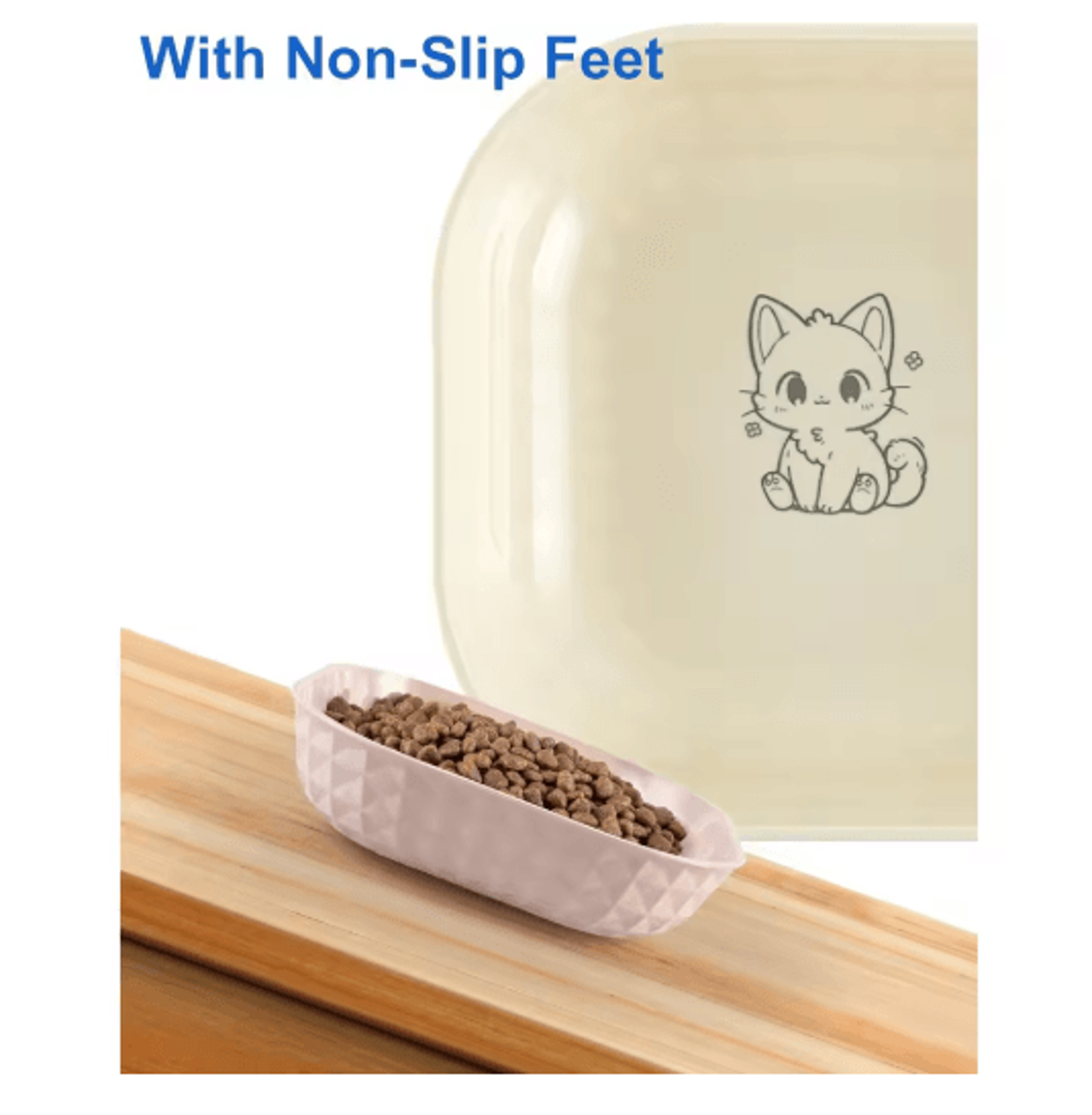 6PCS Non Slip Cat Bowls Set Shallow Whisker Relief Dishes With 55in Wet Food Plates 4