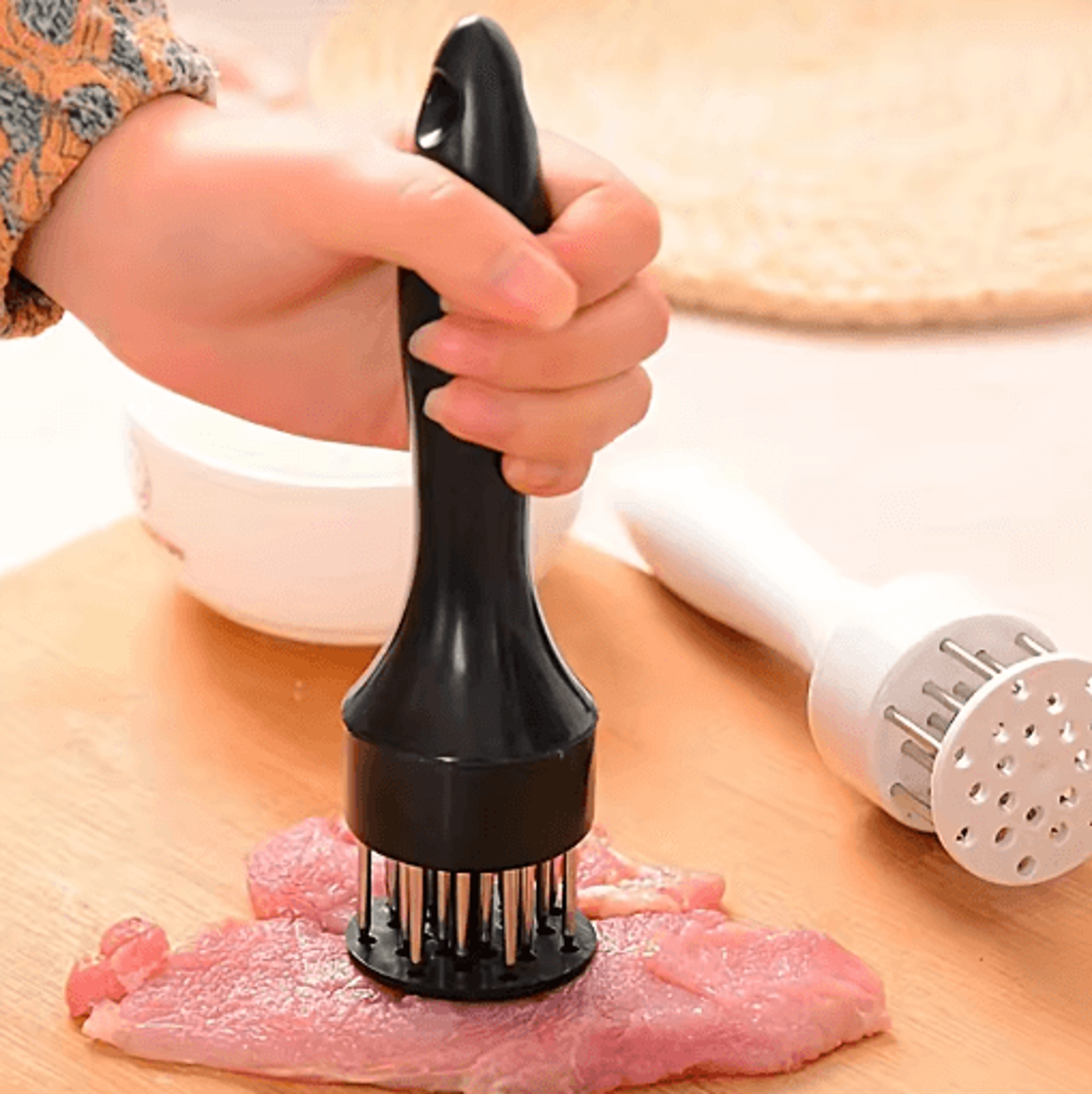 Stainless Steel Meat Tenderizer Needle Steak Tenderizer And Manual Meat Hammer Tool 1