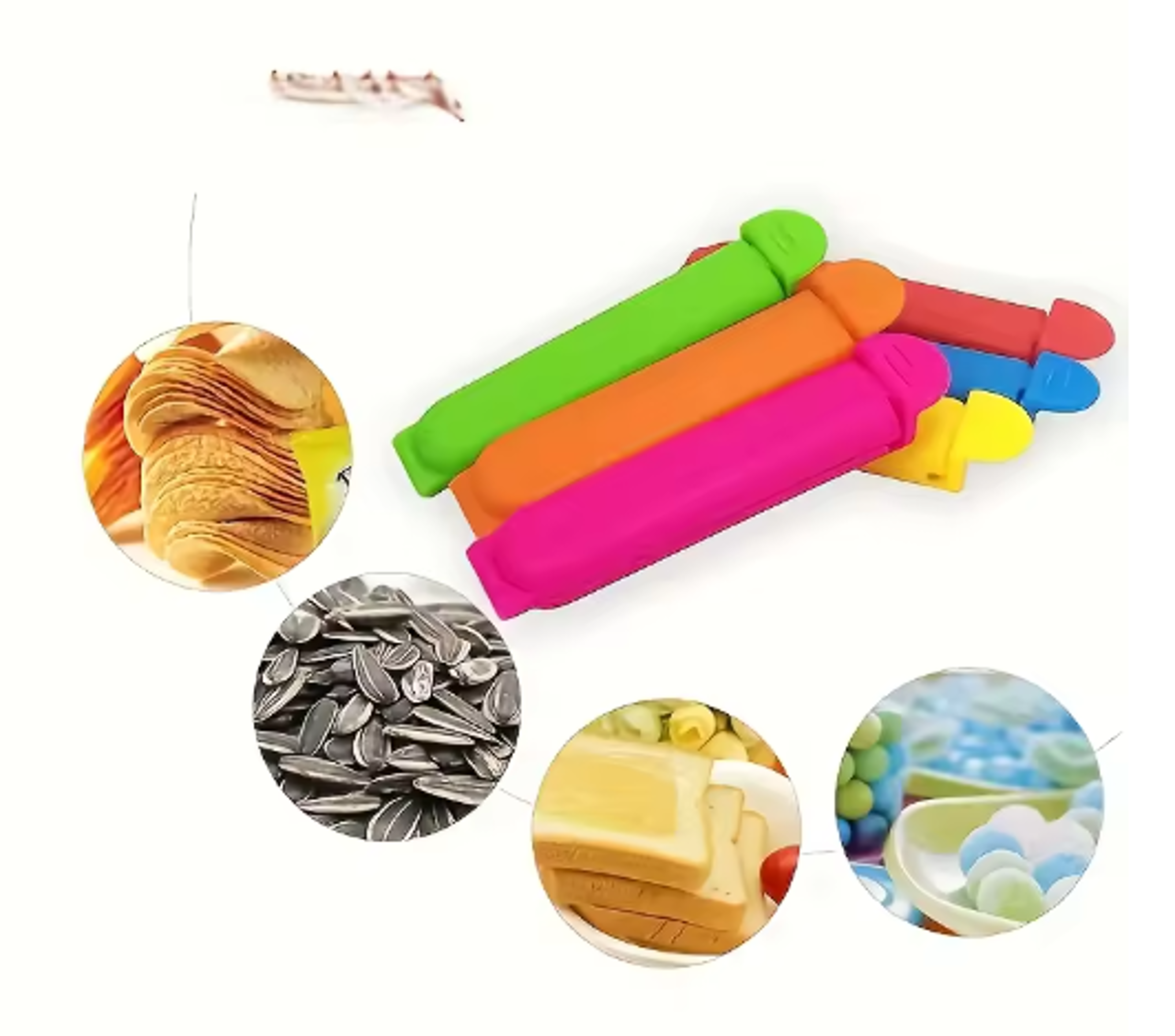 12PCS Food Bag Clips Set Portable Kitchen Sealing Clips for Snacks and Storage – view 7
