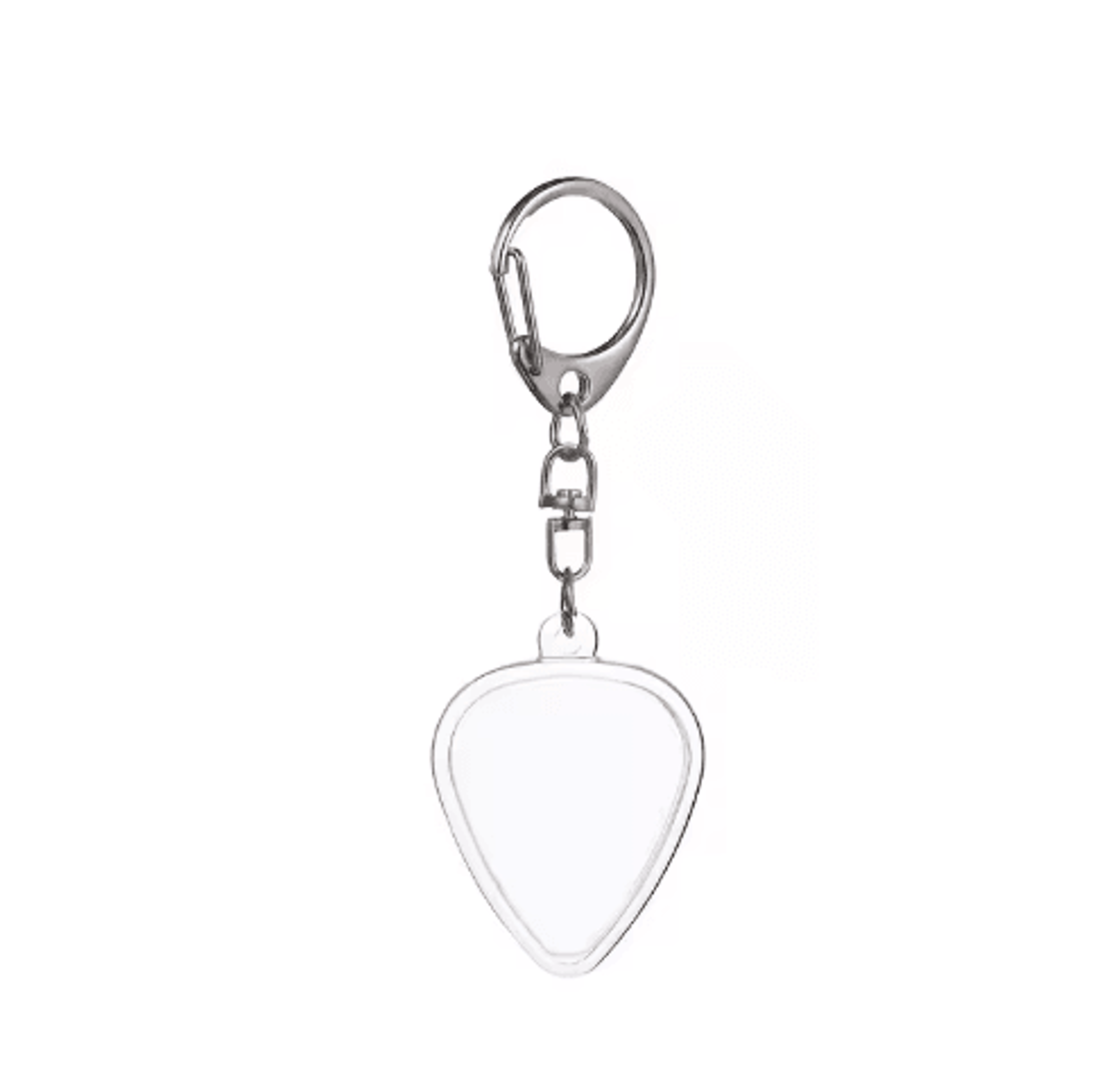 Heart Shaped Guitar Pick Holder Keychain Acrylic Pick Organizer With Secure Lid 1PC 1