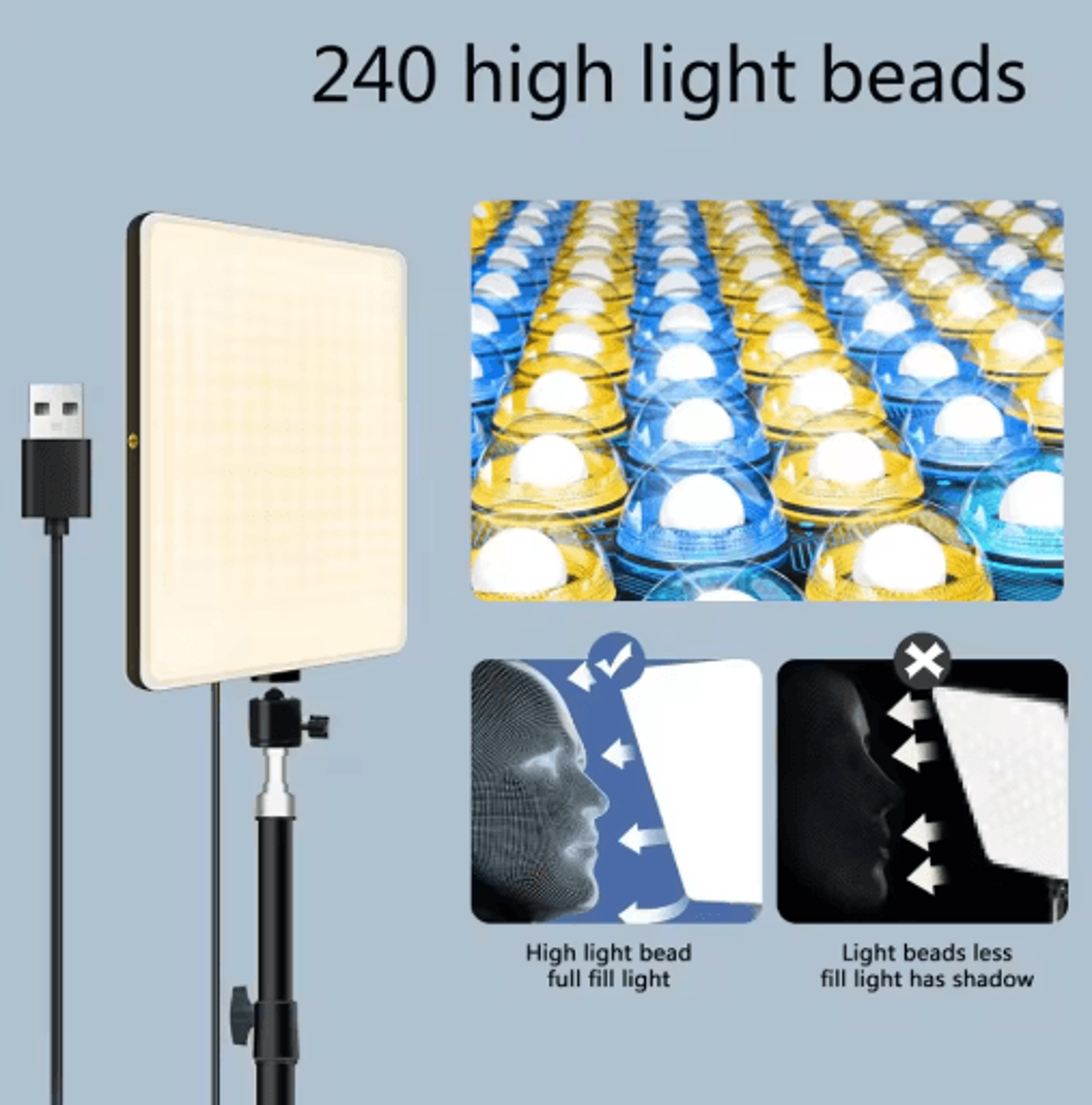 LED Photography Light With Scissor Arm Stand Professional Selfie And Streaming Lamp For Zoom And Yo 7