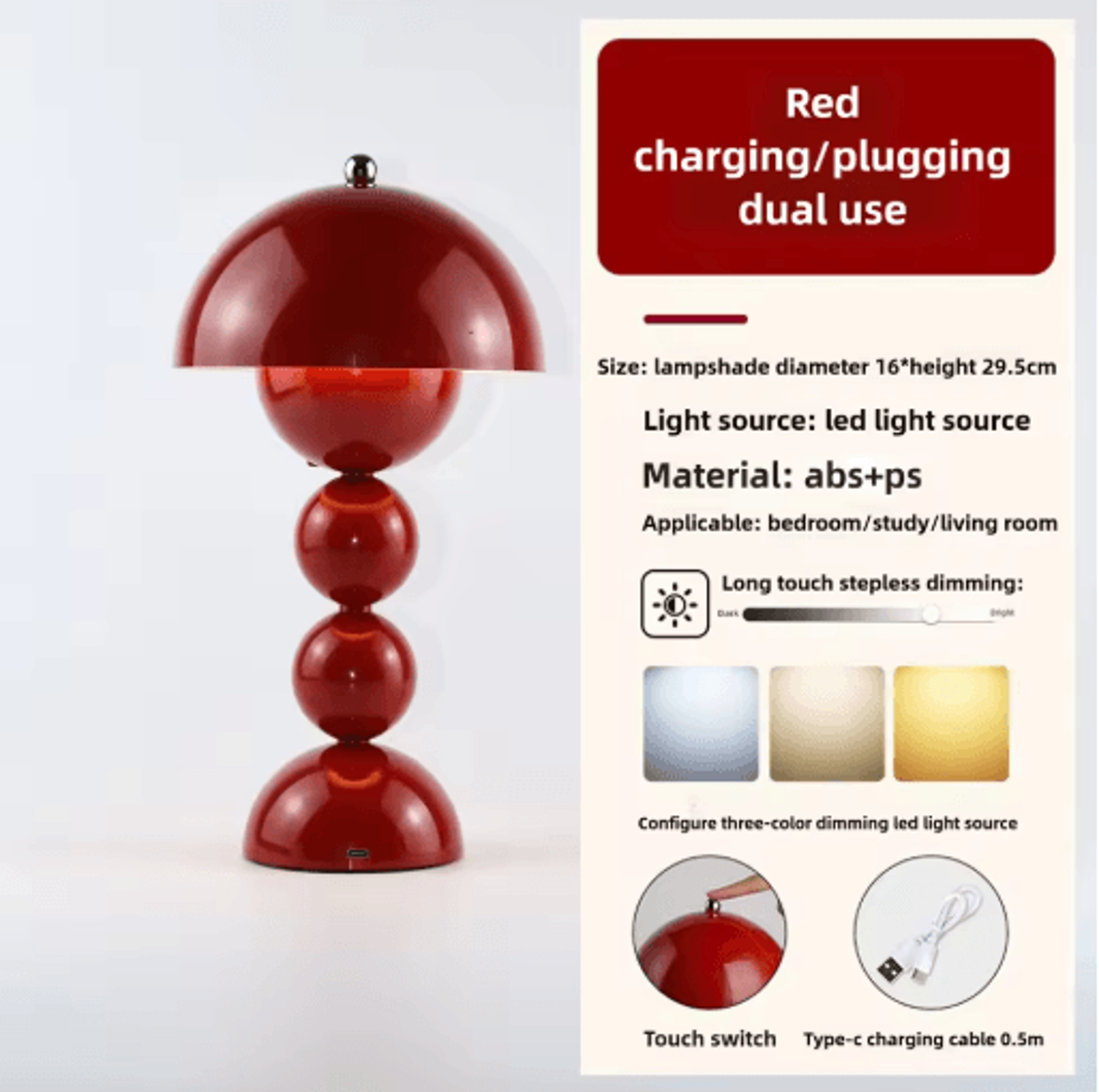 Nordic LED Flowers Table Lamp USB Dimmable Night Light For Bedroom Bedside Desk Lighting Home Livin 4