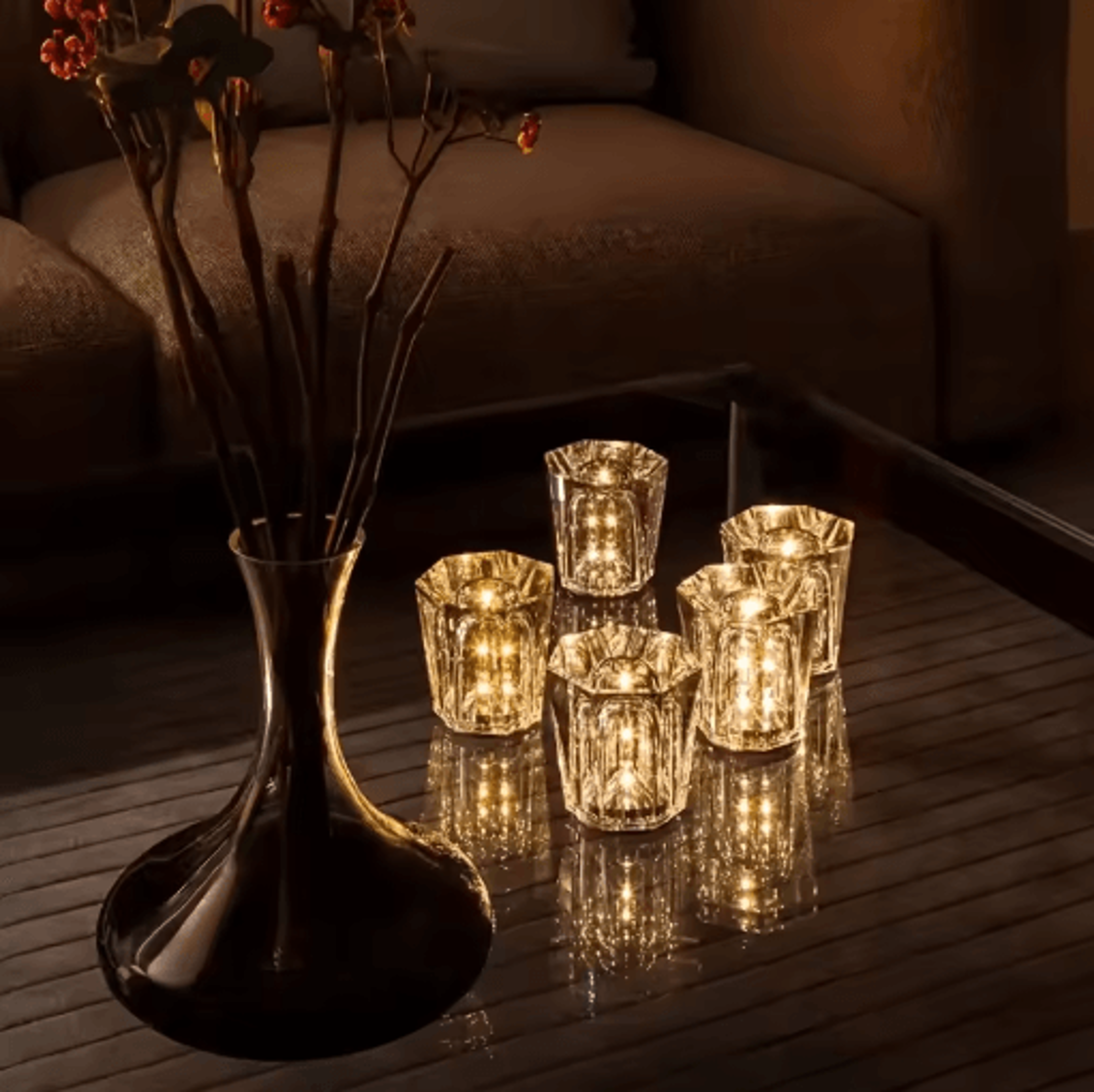 Crystal Small Table Lamp USB Rechargeable Cordless Bedside And Bar Lamp With Stepless Dimming 0