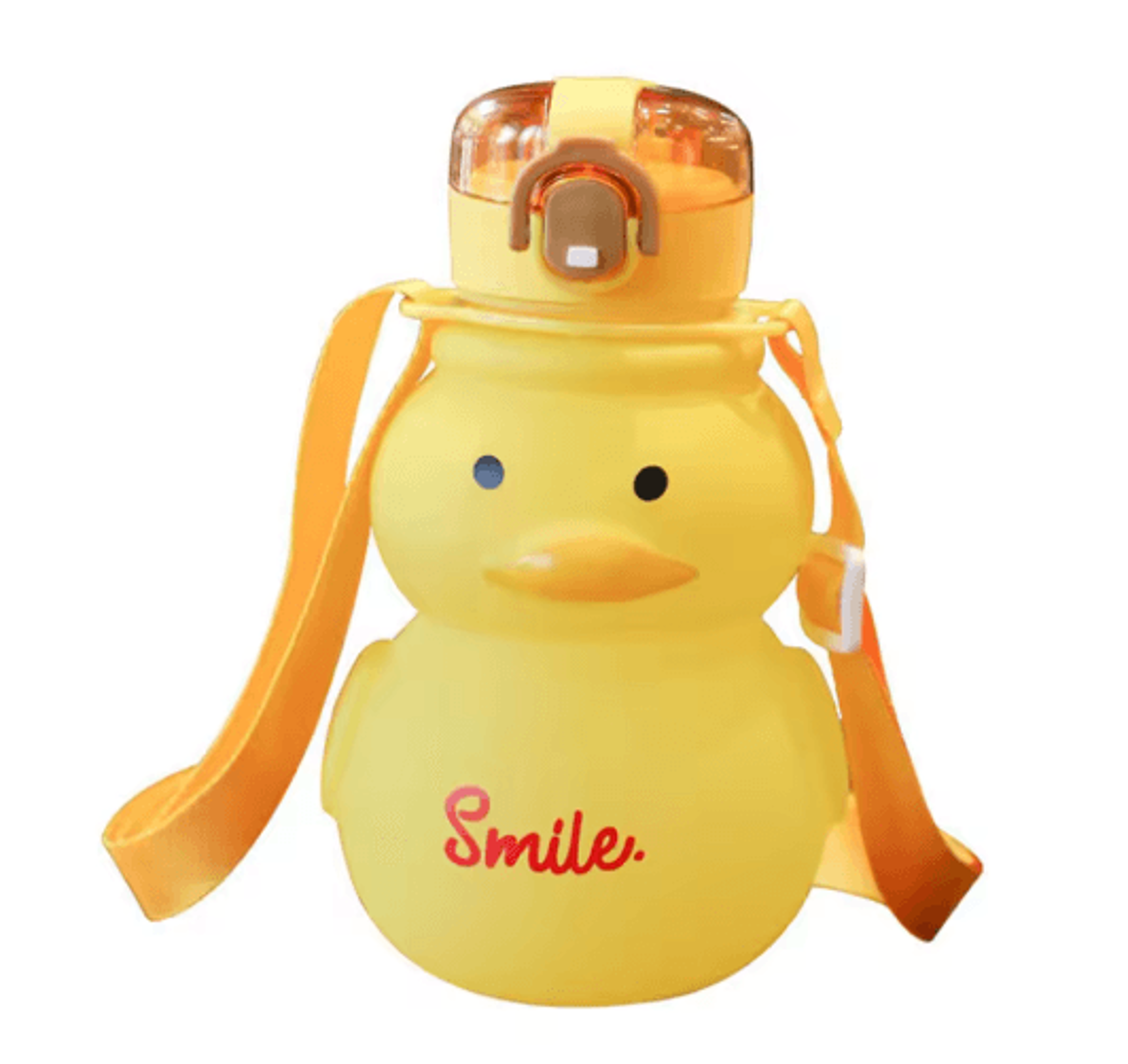 650ml Cute Duck Water Bottle Kawaii Straw Drinking Cup For Girls And Kids 2