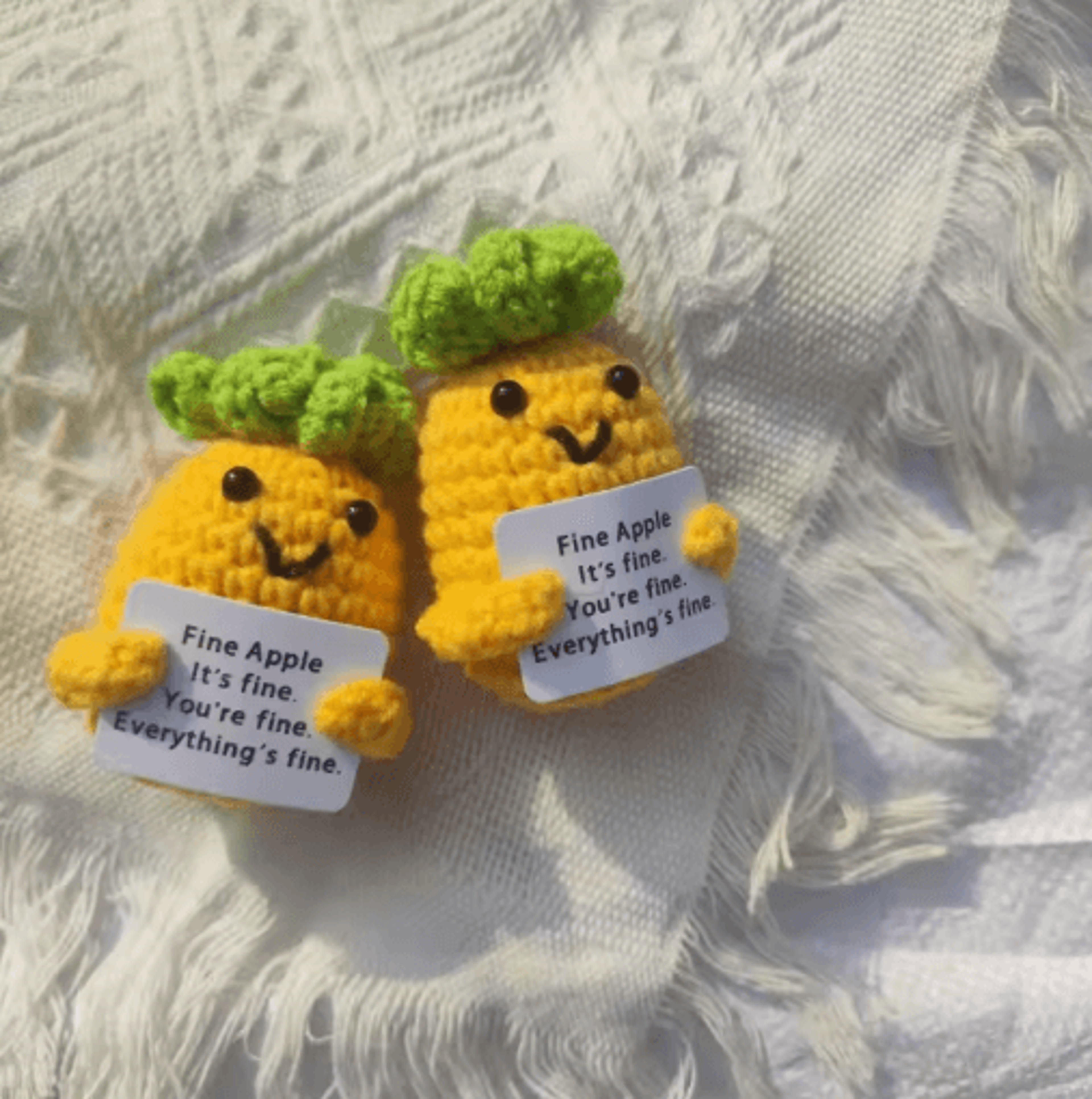 Handmade Crocheted Vegetable Dolls Positive Energy Wool Plush Set Potato Broccoli Carrot Pineapple  4