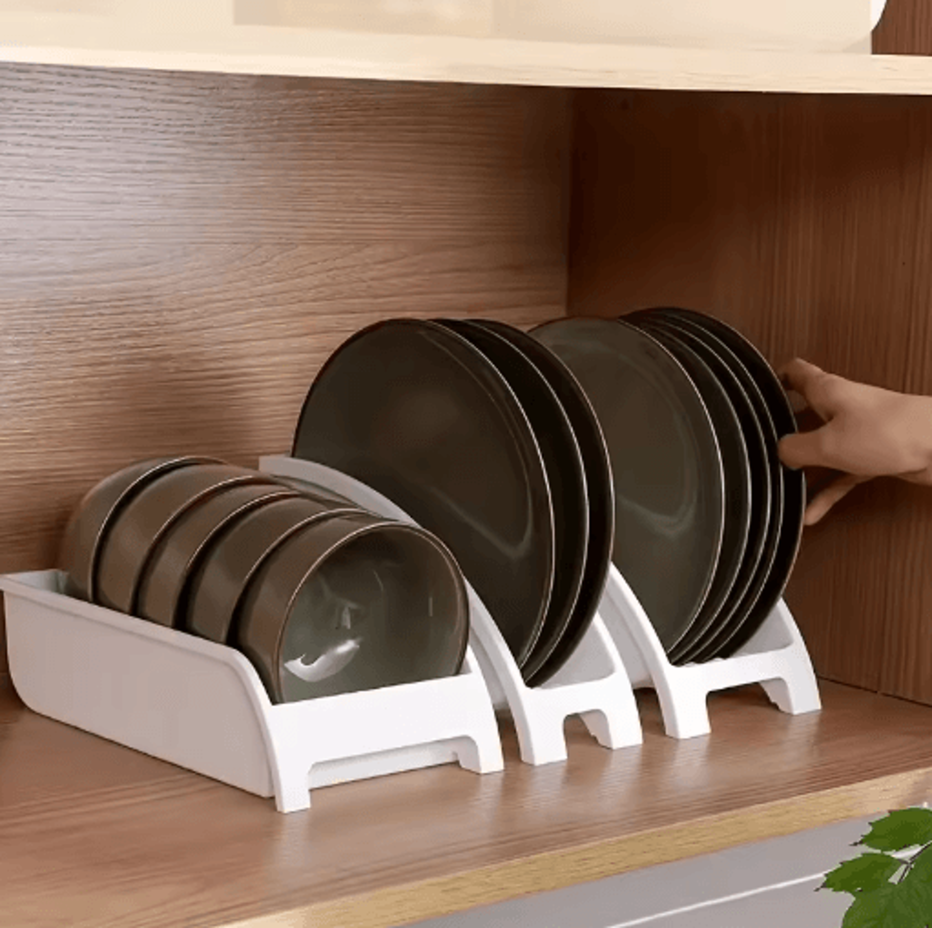 Kitchen Dish Drying Rack Multifunctional Tableware Storage Shelf For Upright Plates 0