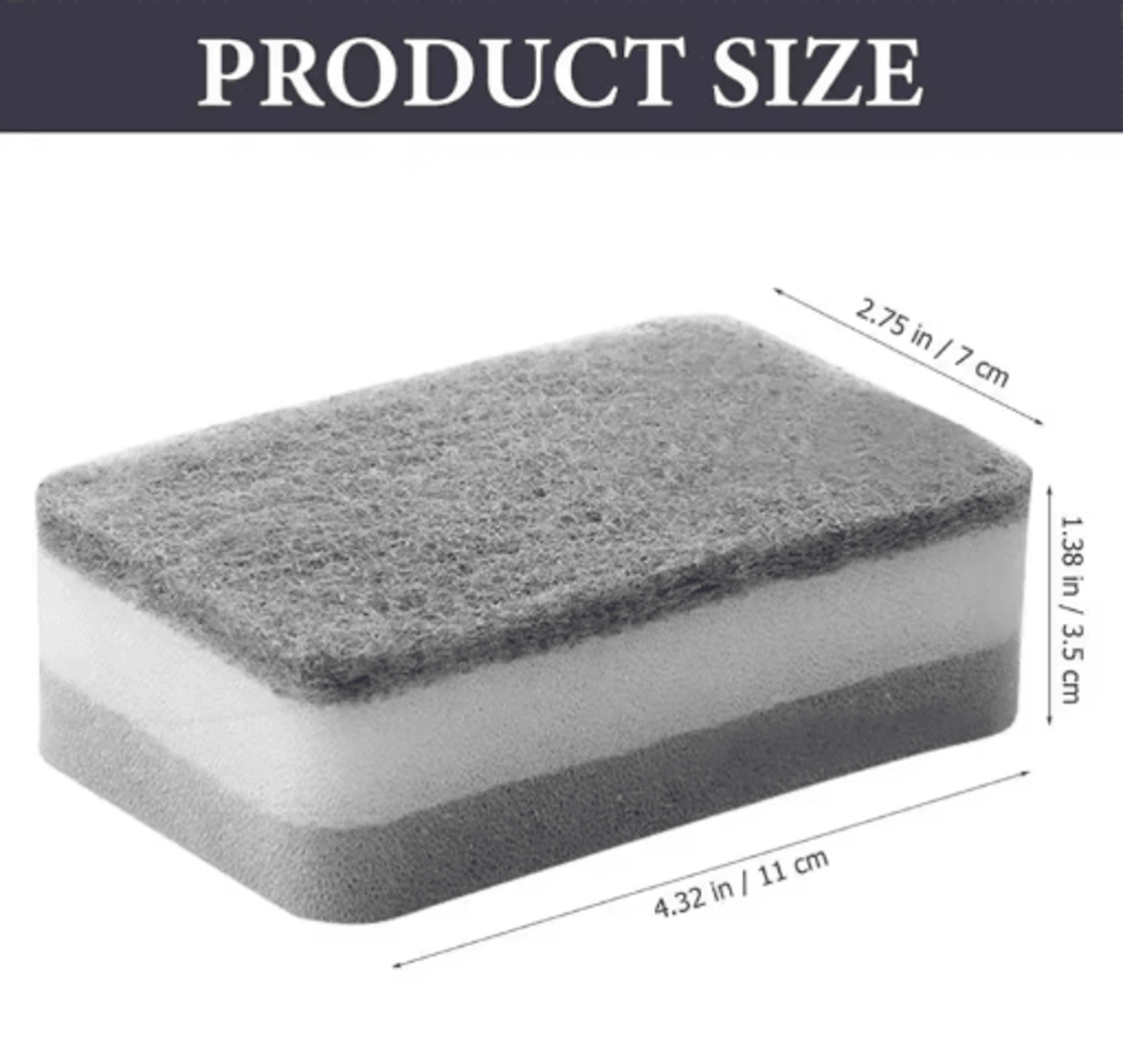 Magic ThreeLayer Cleaning Sponges  Reusable Dishwashing  Scouring Pads 5