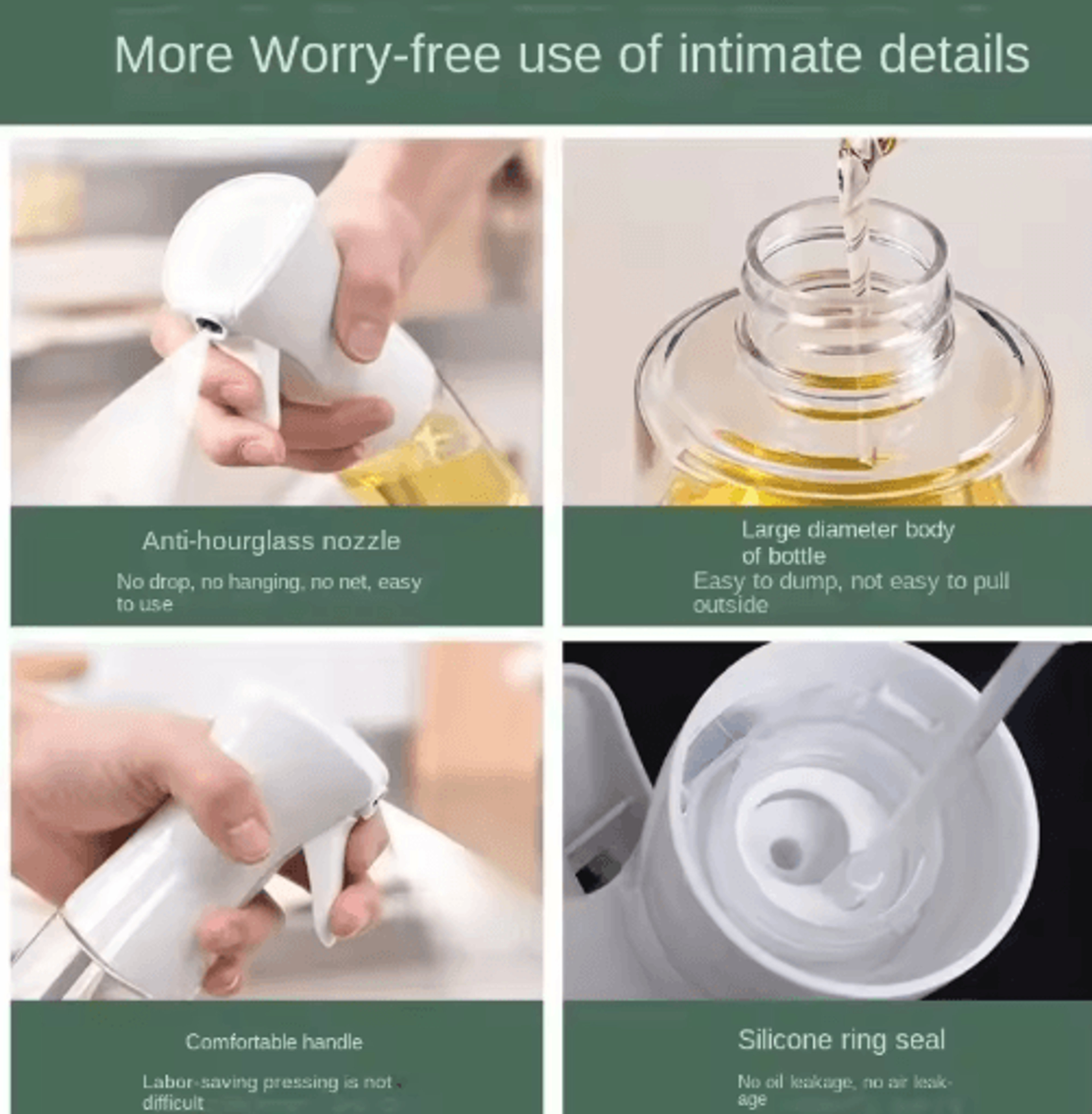 Oil Spray Bottle For Kitchen  200300500ml Fine Mist Olive Oil Sprayer 7
