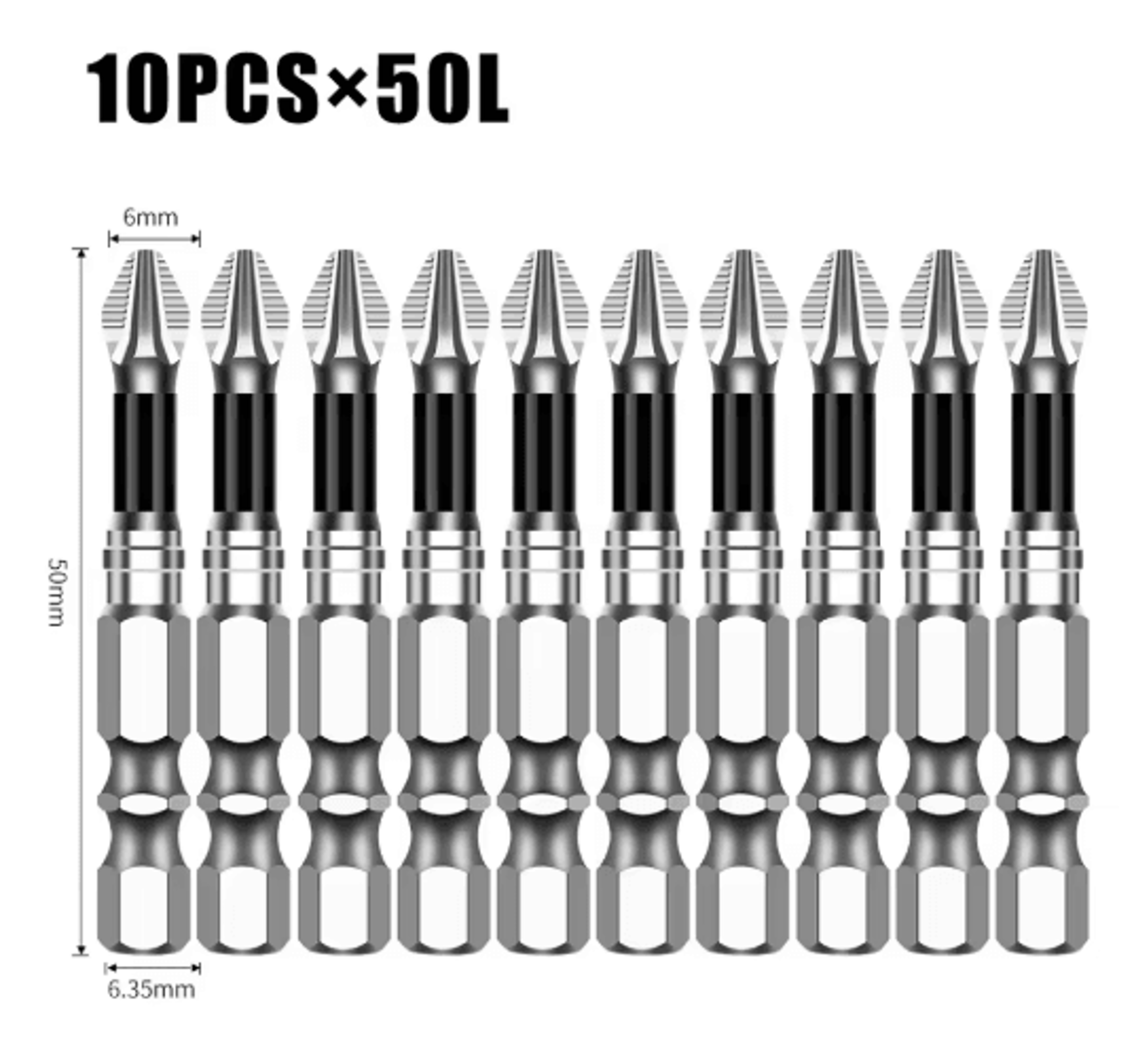 K5 S2 Magnetic Cross Head Screwdriver Bit Non Slip High Hardness Drill Bit 5A 4