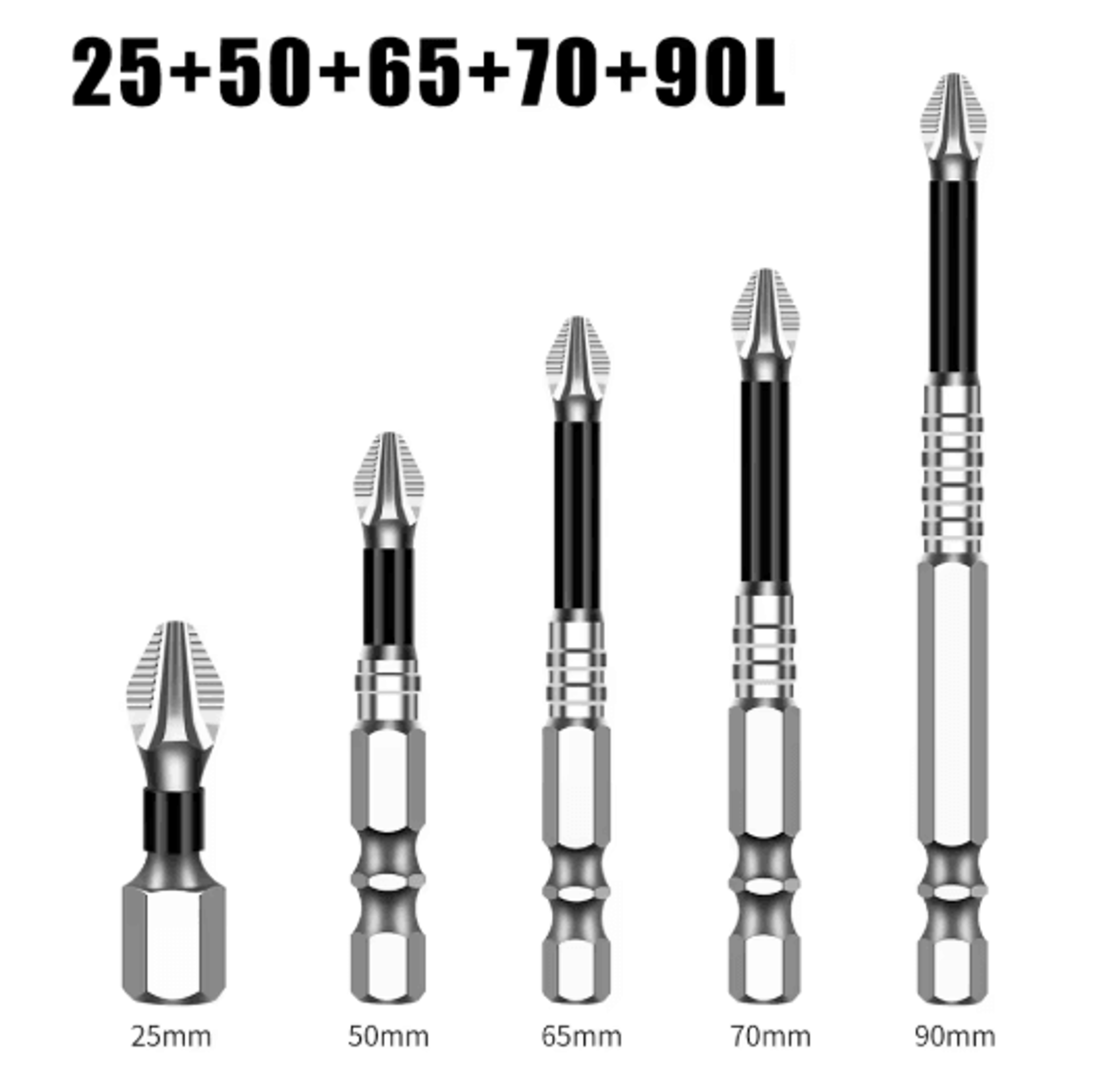K5 S2 Magnetic Cross Head Screwdriver Bit Non Slip High Hardness Drill Bit 5A 14