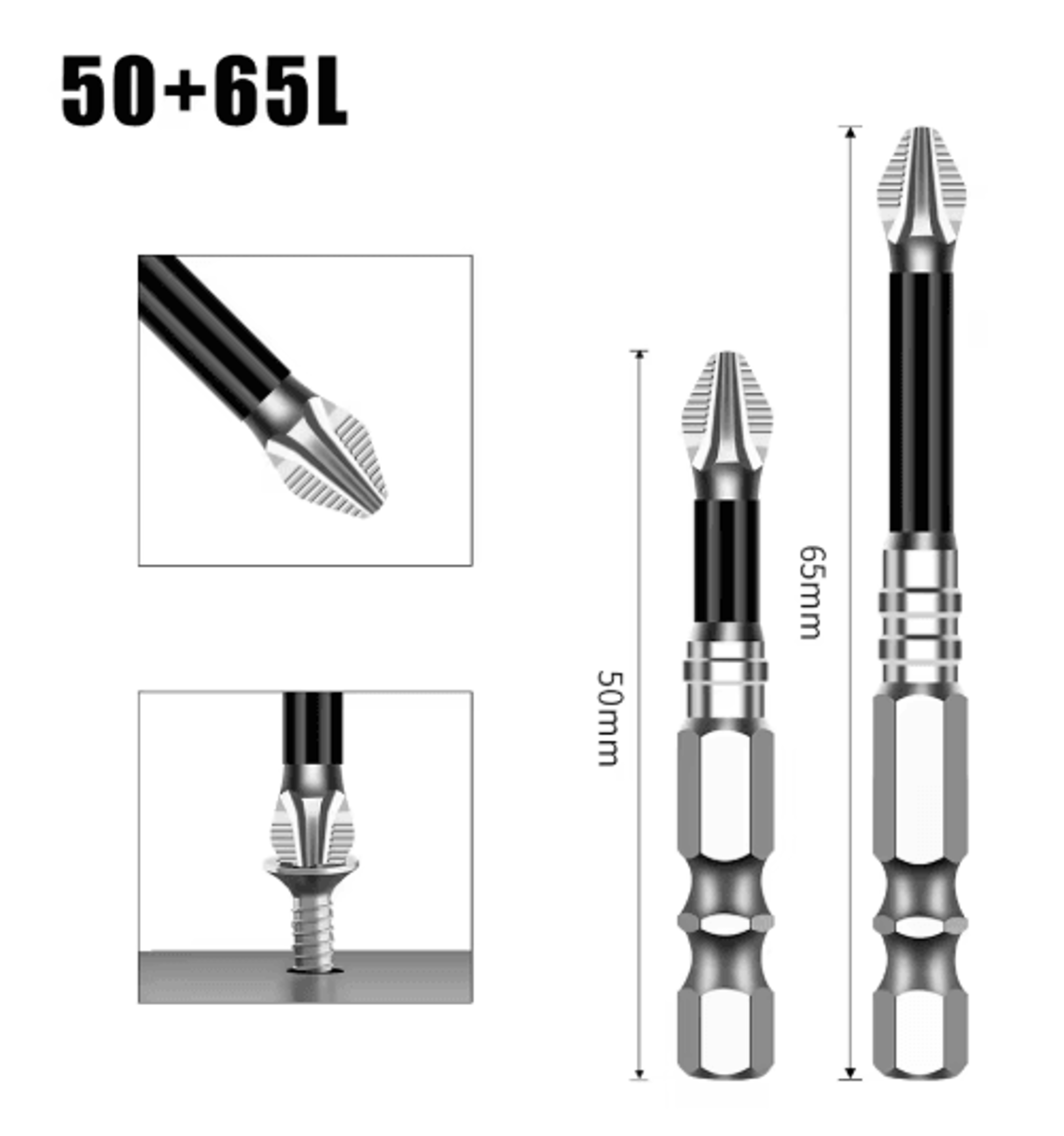 K5 S2 Magnetic Cross Head Screwdriver Bit Non Slip High Hardness Drill Bit 5A 26