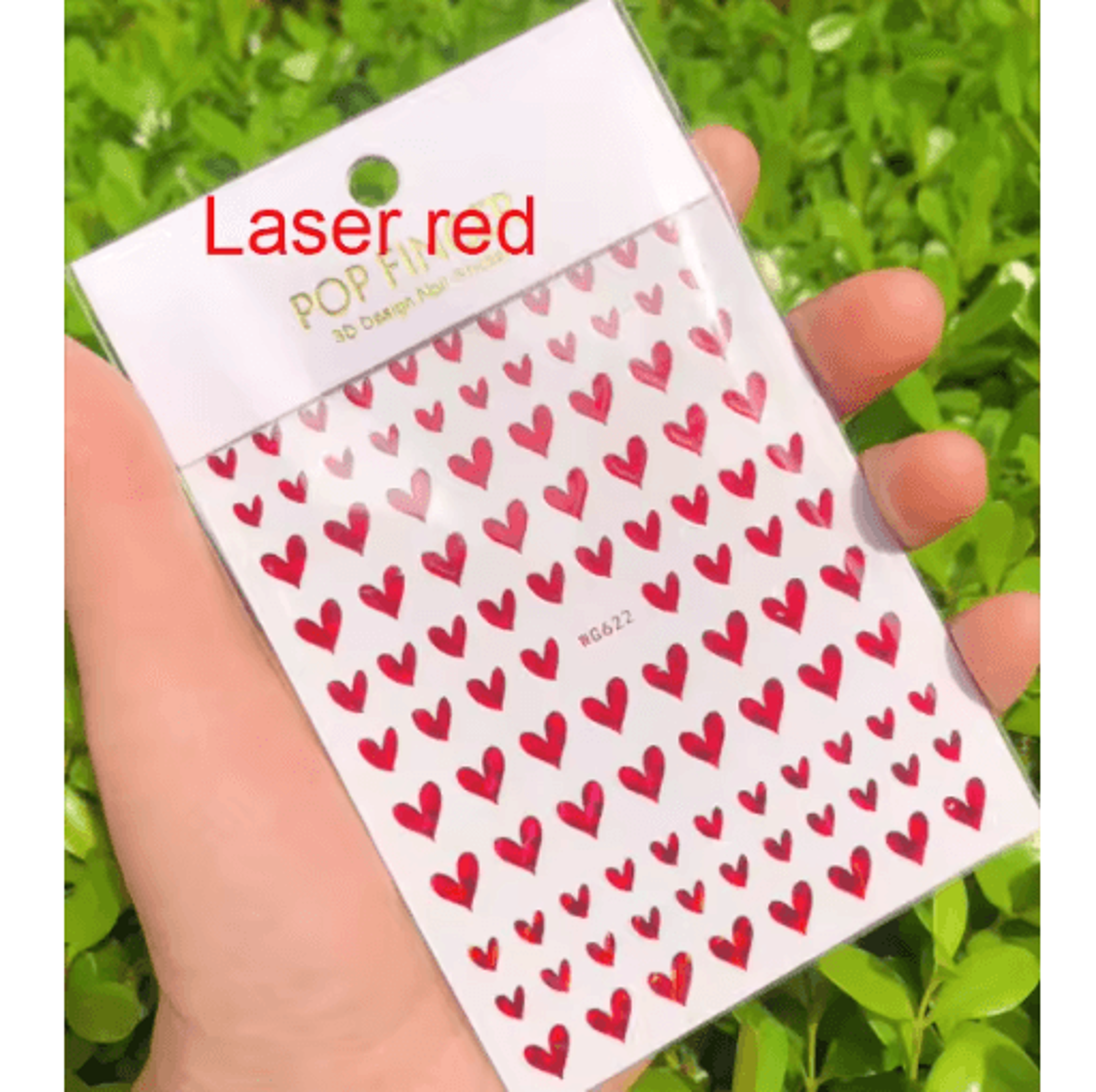 3D Nail Art Stickers Set Love Hearts Stars And Clouds French Tip Decals 12