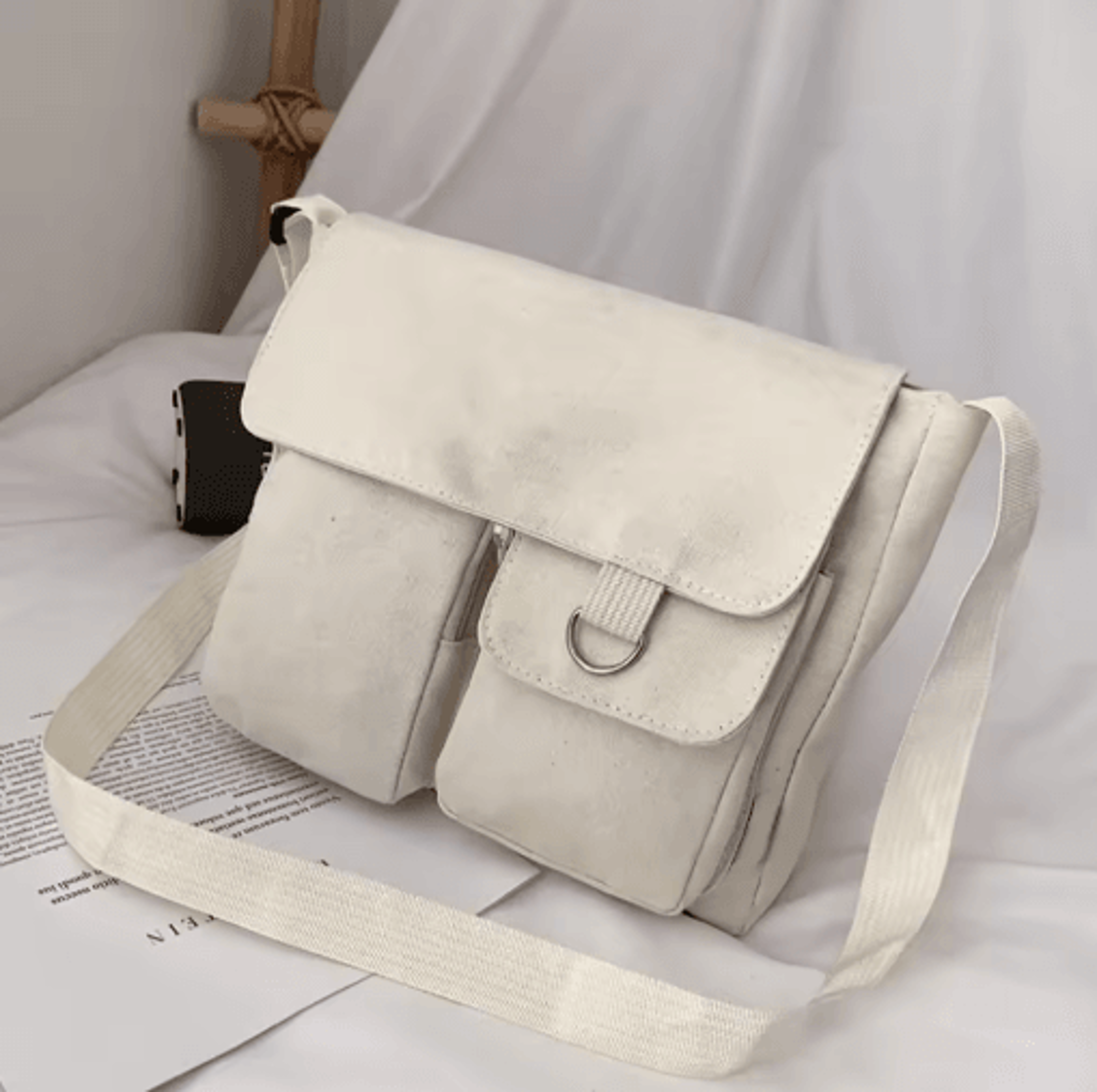 Canvas Crossbody Bag For Women  Youth Fashion Shoulder Bag With Large Capacity 5