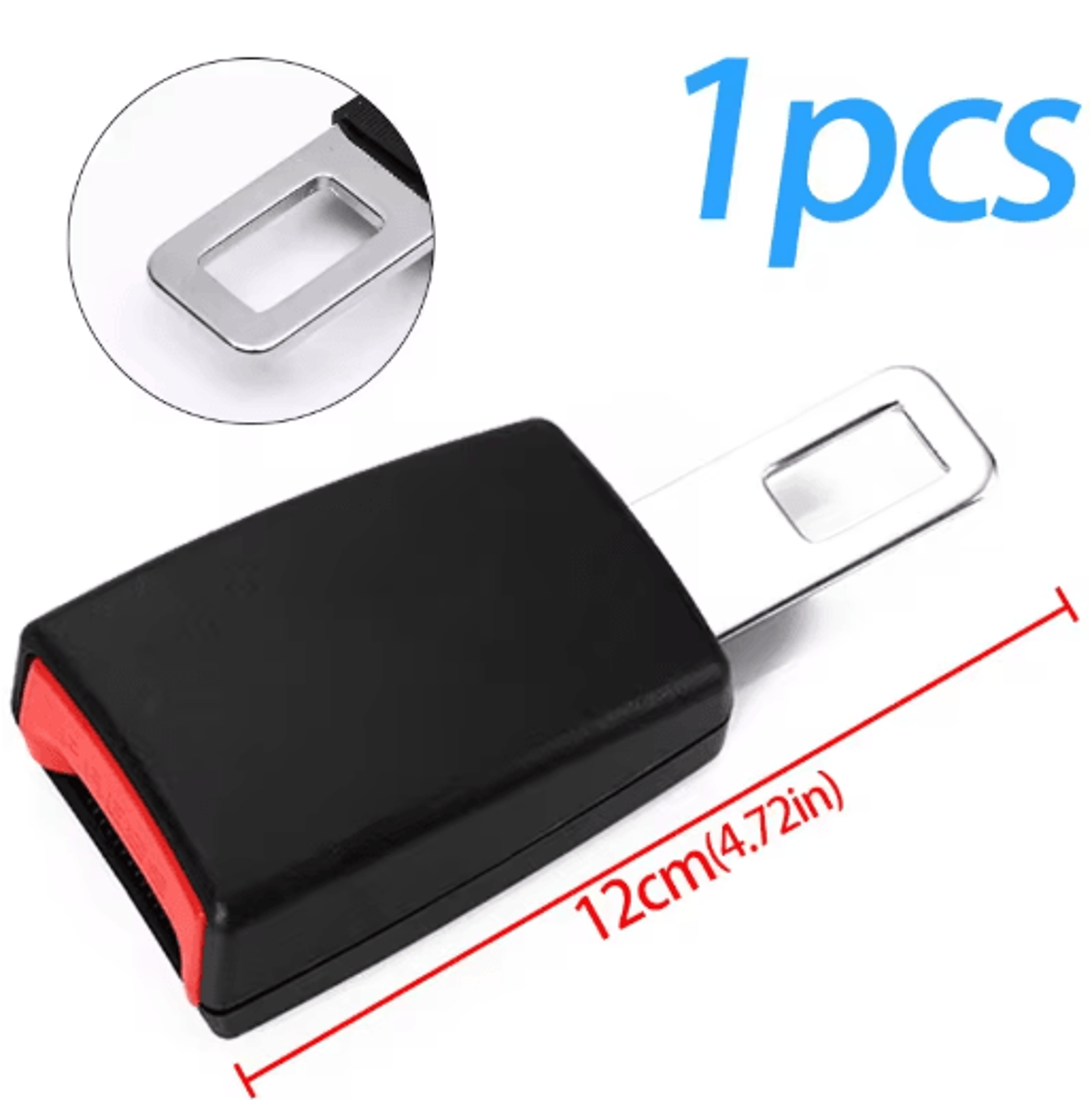 Car Seat Belt Extender Buckle  Thickened Straight Insert Safety Belt Lengthener 15