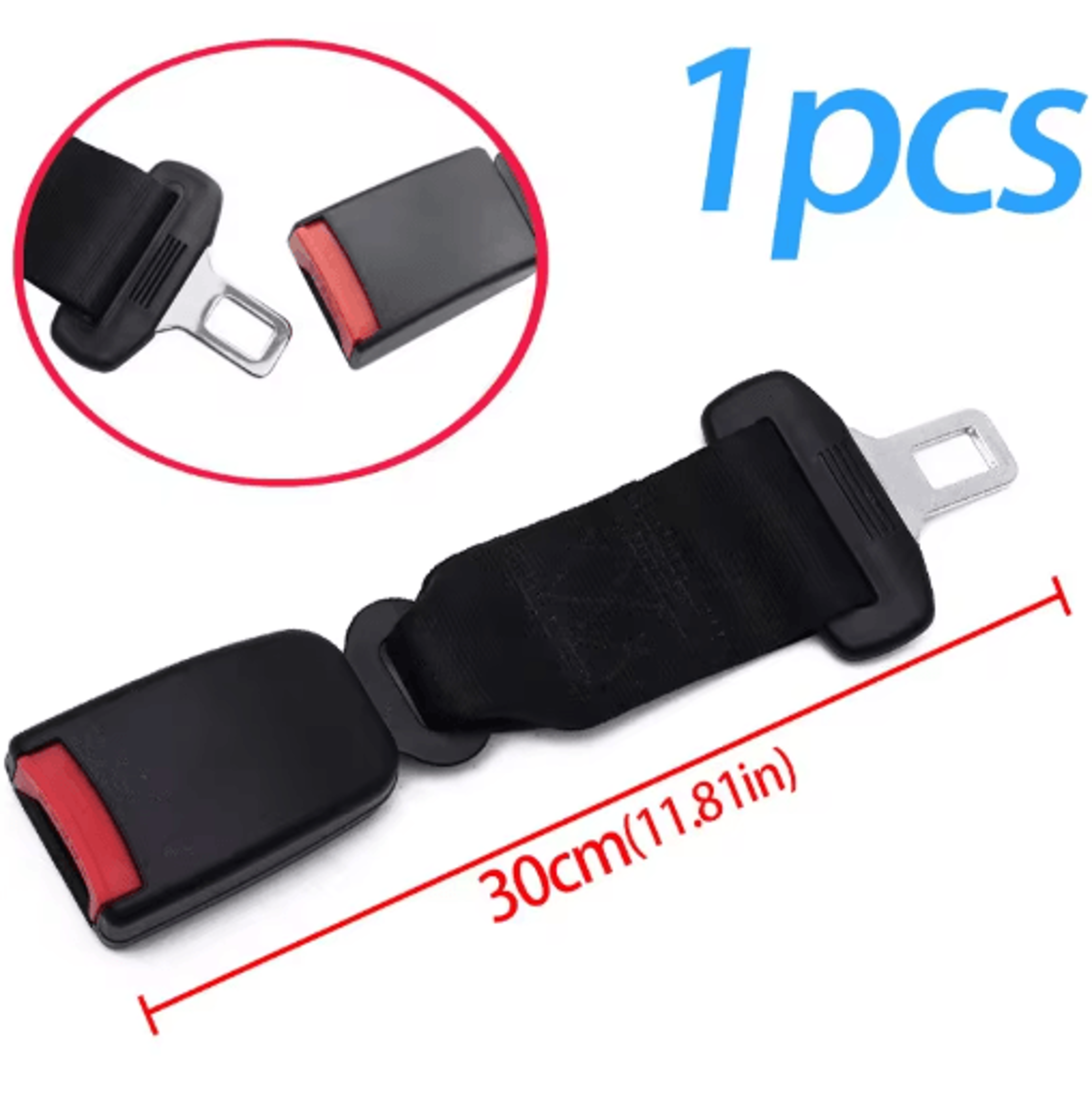 Car Seat Belt Extender Buckle  Thickened Straight Insert Safety Belt Lengthener 9