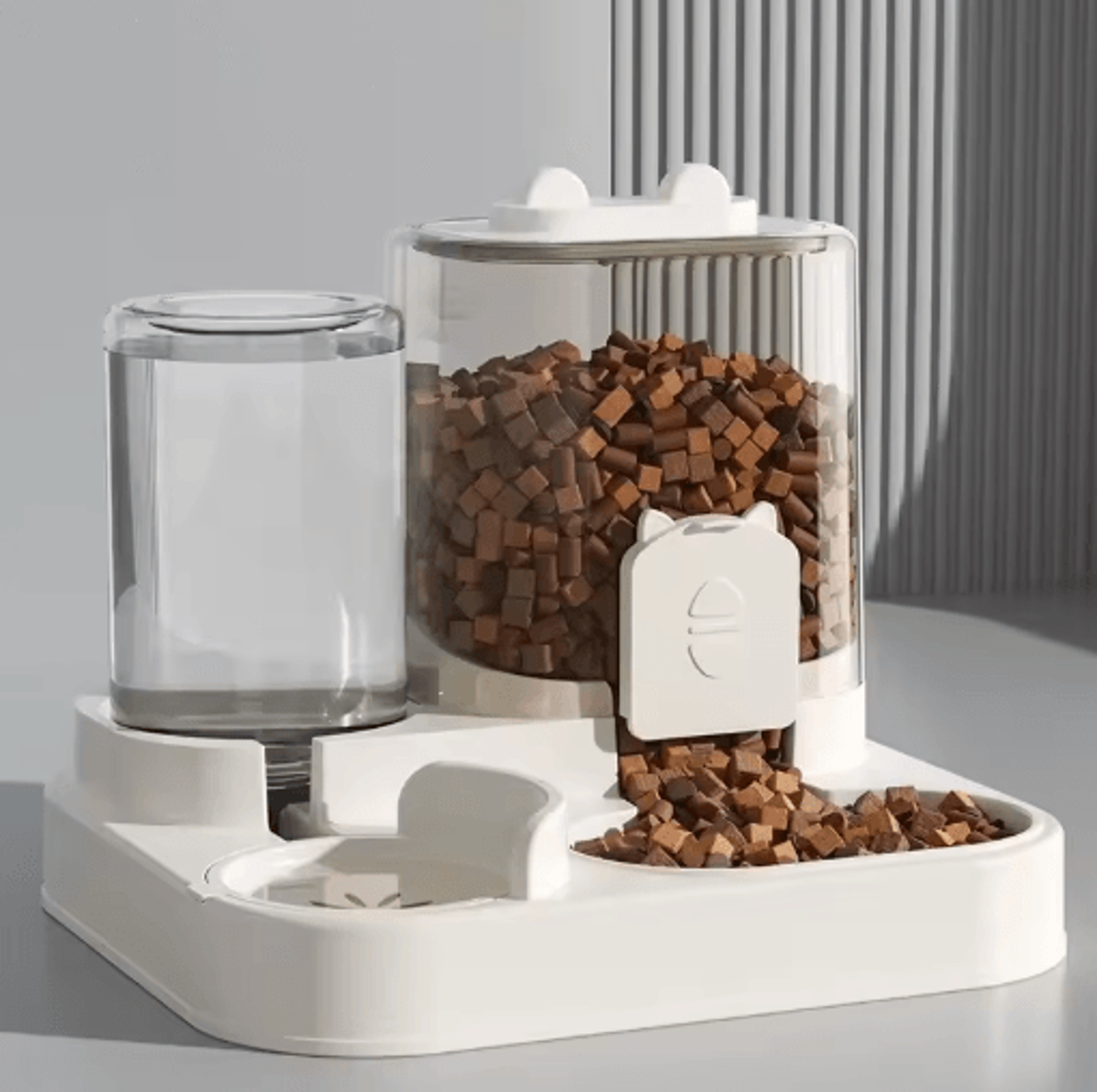 Automatic Dog  Cat Feeder With Water Fountain  Large Capacity Pet Food Dispenser 4