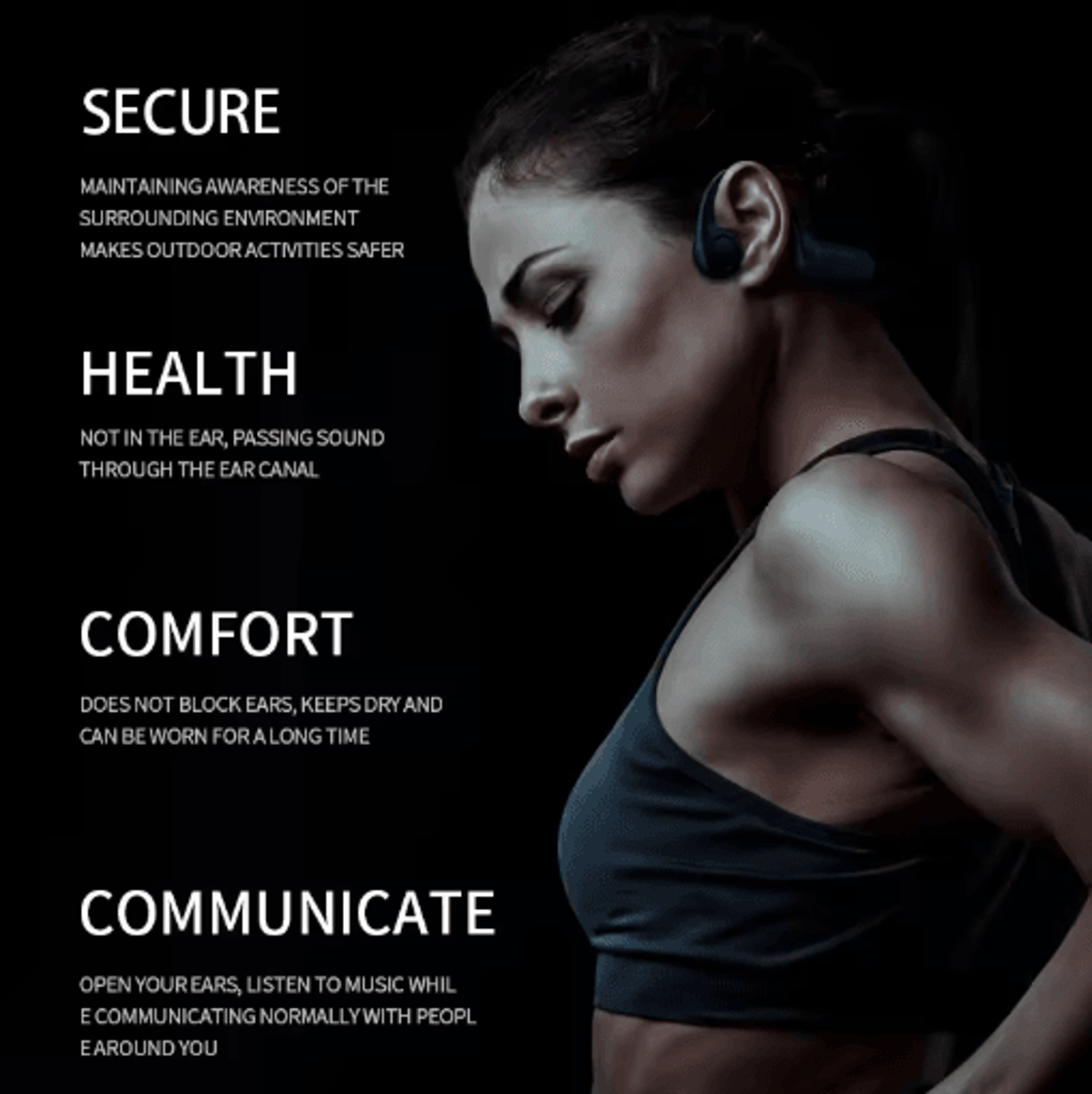 Xiaomi Mijia Wireless BoneConduction Bluetooth 53 Sports Earphones  Ear Hook Headsets For Running   8