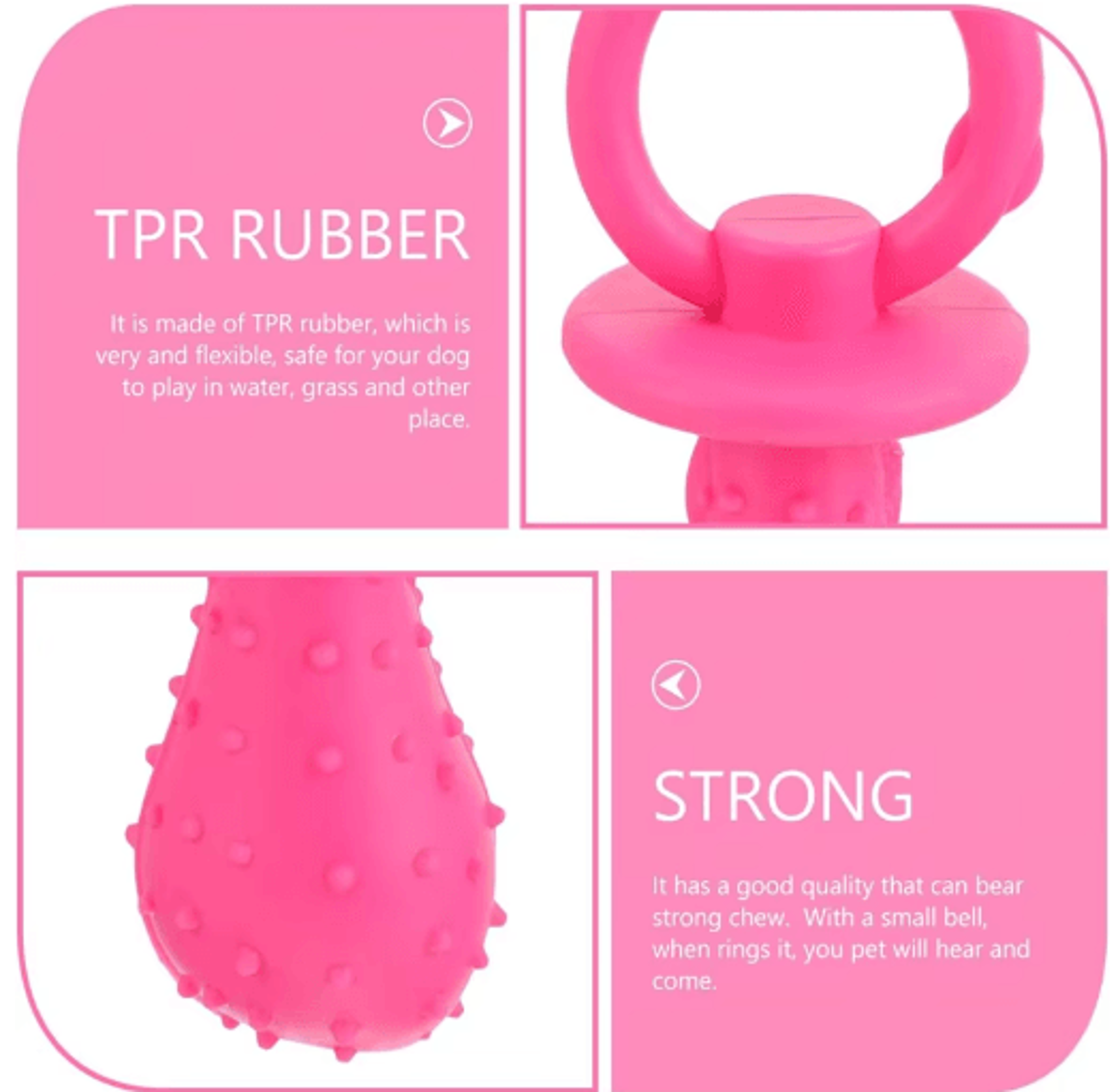 Pet Rubber Pacifier Chew Toy  Interactive Soother  ToothCleaning Toy For Dogs  Cats 4