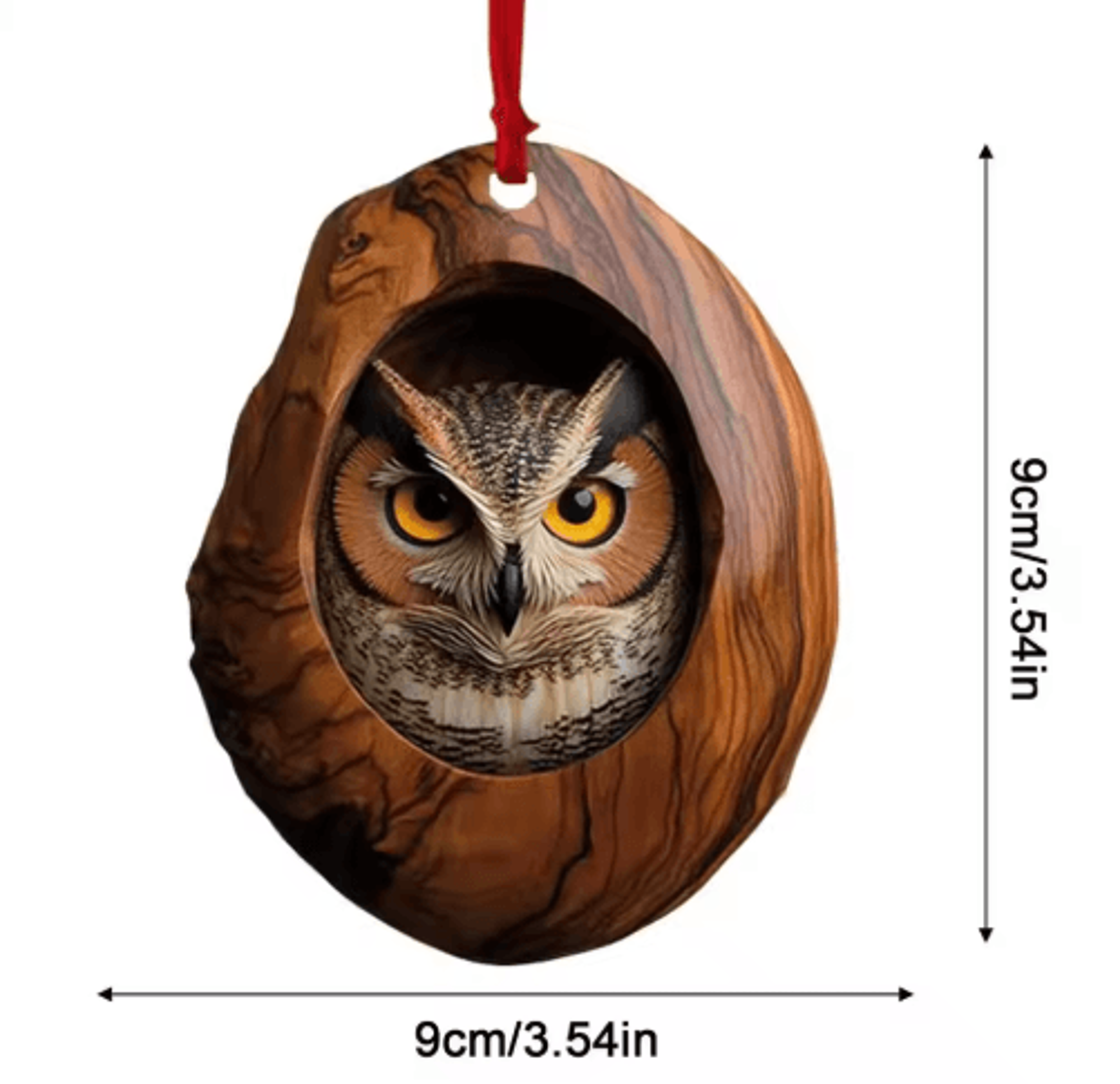 Animal Christmas Acrylic Pendant Ornament  Raccoon Owl Squirrel Bunny  Bird 2D Design 2