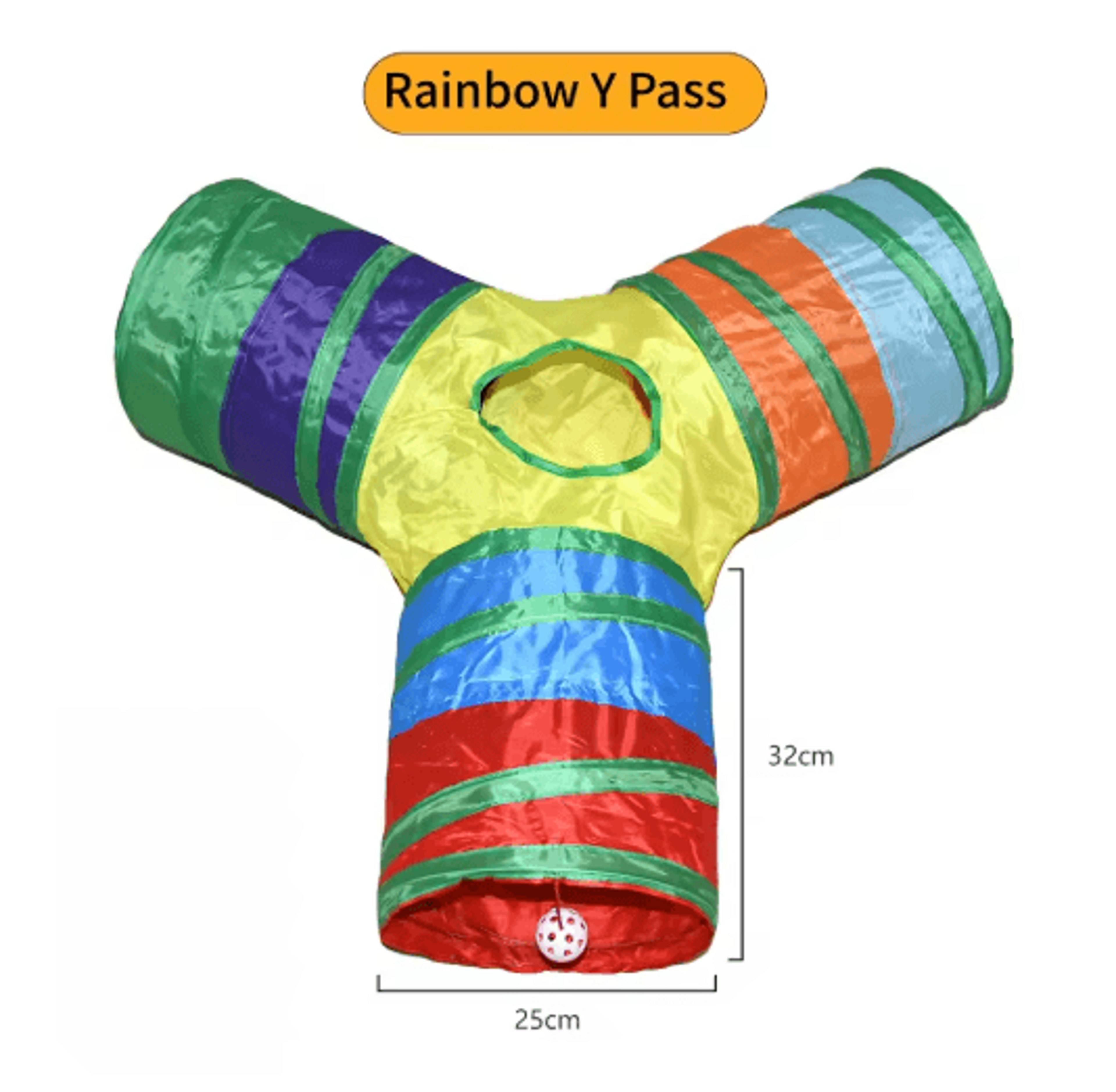 Foldable Cat Play Tunnel Breathable Indoor Cat Toy With Crinkle Paper 8