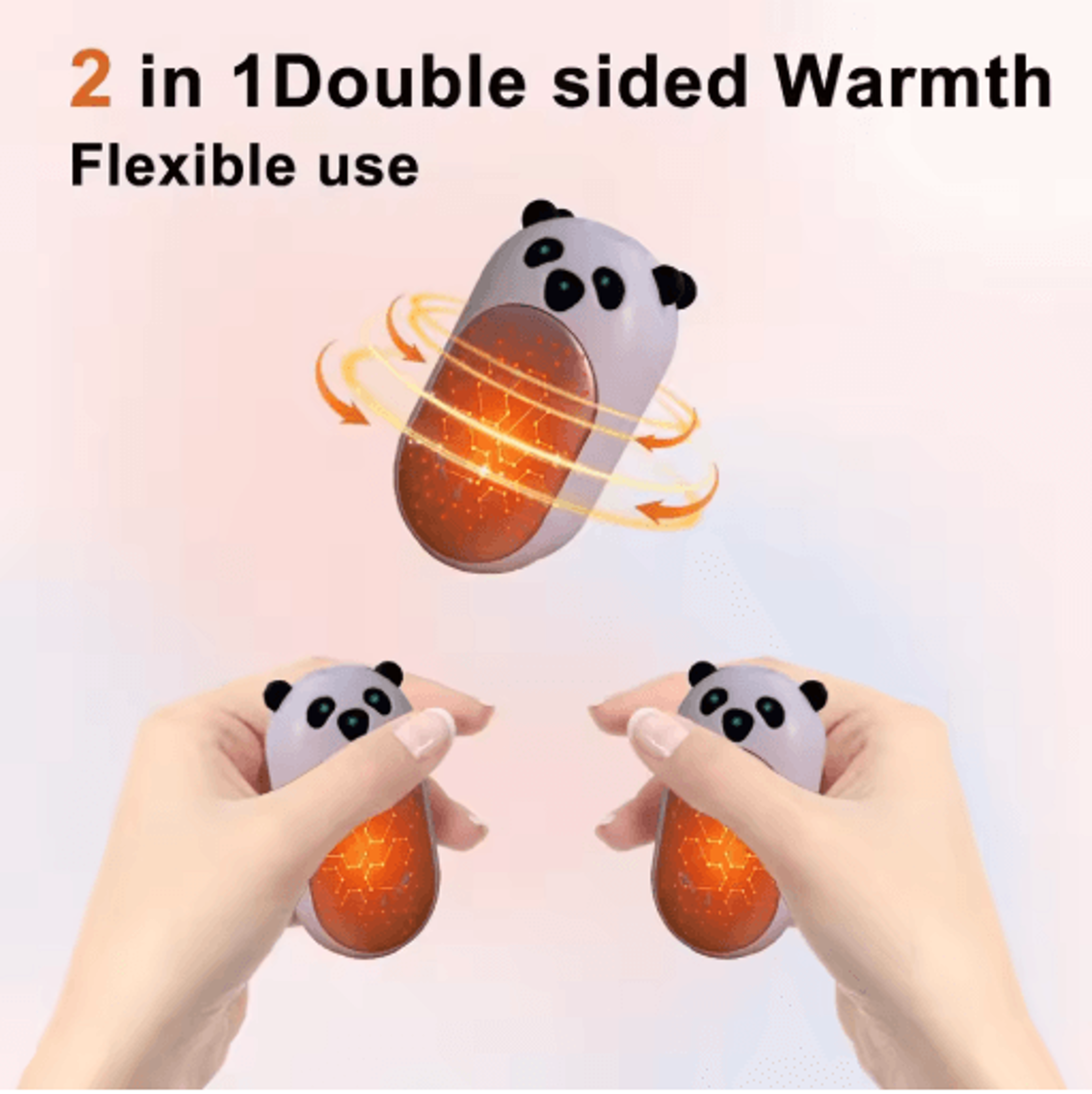 AI Rechargeable Hand Warmers 2 Pack 6000mAh Up To 20 Hour Portable Heat 6
