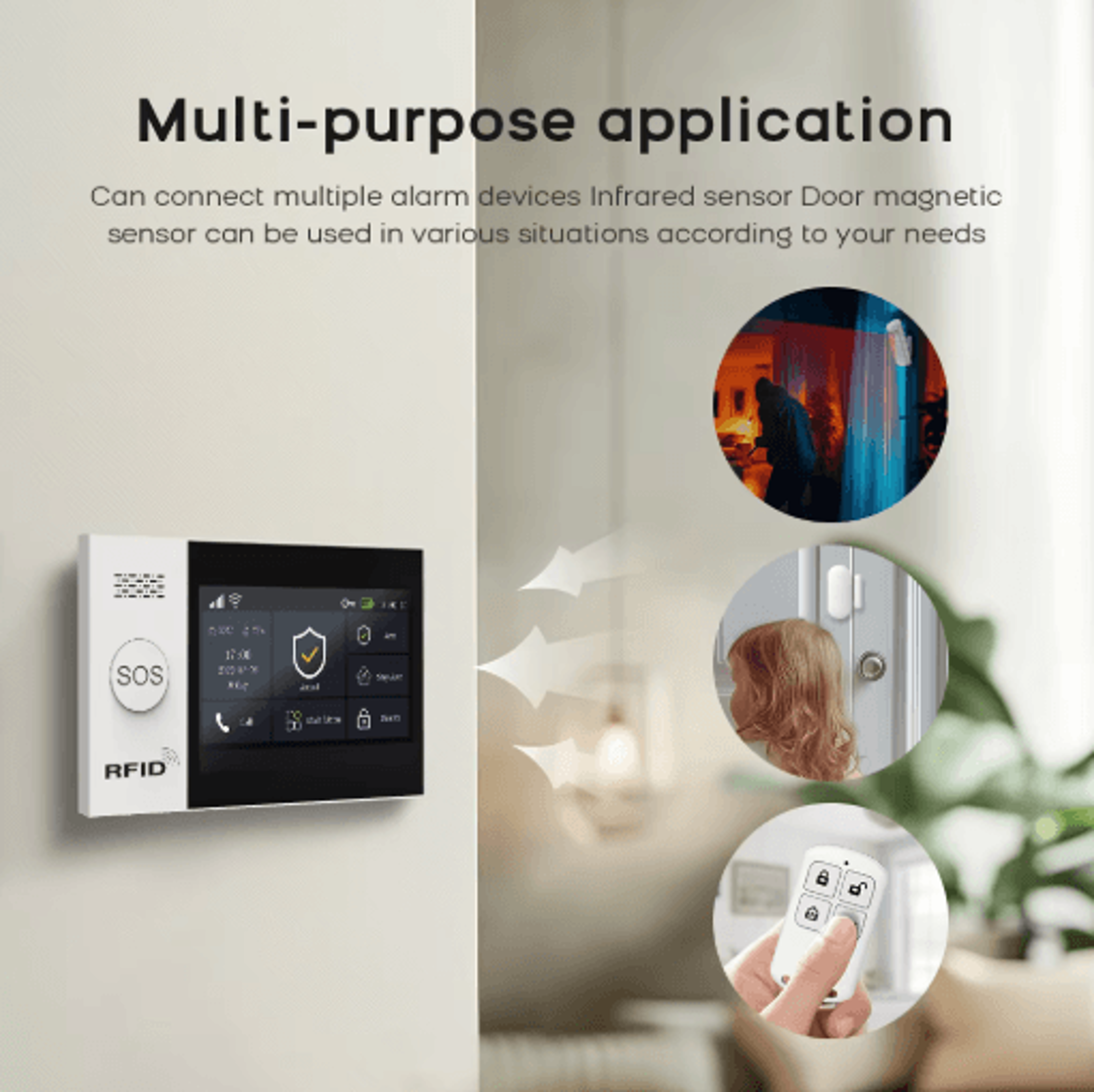 PGST PG107 4G Wireless Home Alarm System  Smart WiFi Security With 43 Touch Screen 9