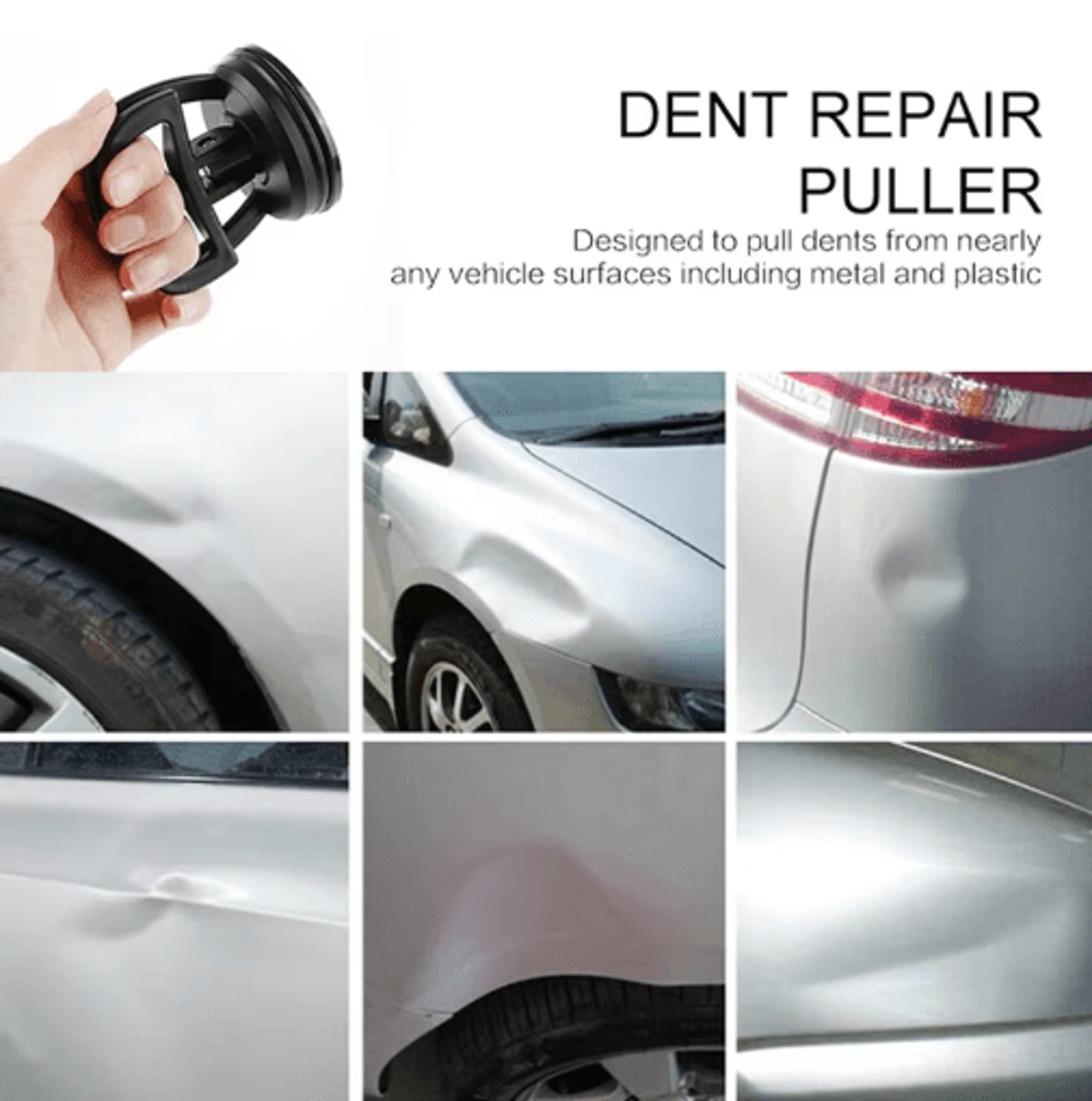 2Inch Dent Puller Suction Cup  Car Body Panel Remover Tool 13 Pcs 6