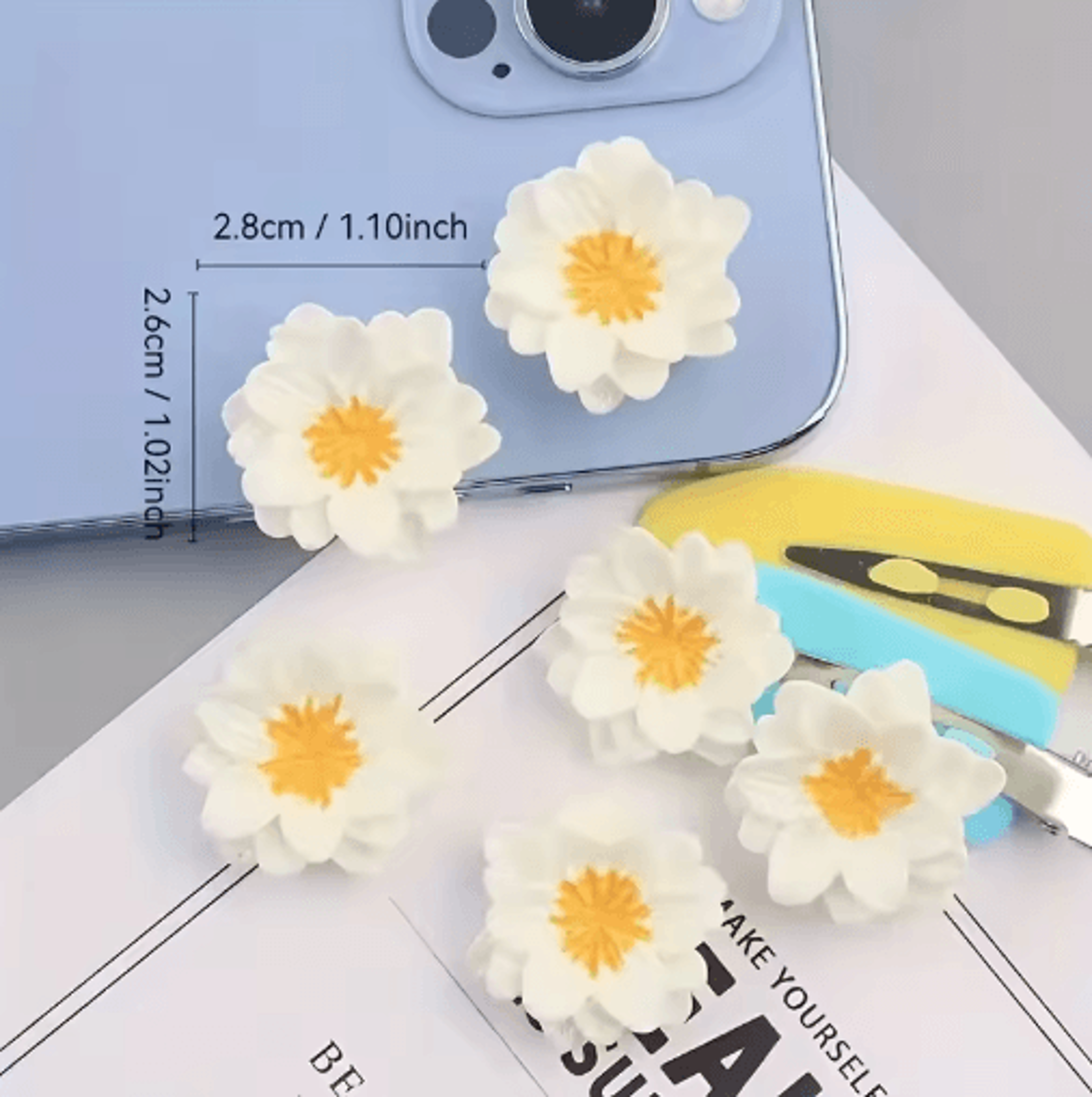 Cute Resin Flower Fridge Magnets  Creative Home  Kitchen Decor 20pcs Set 2