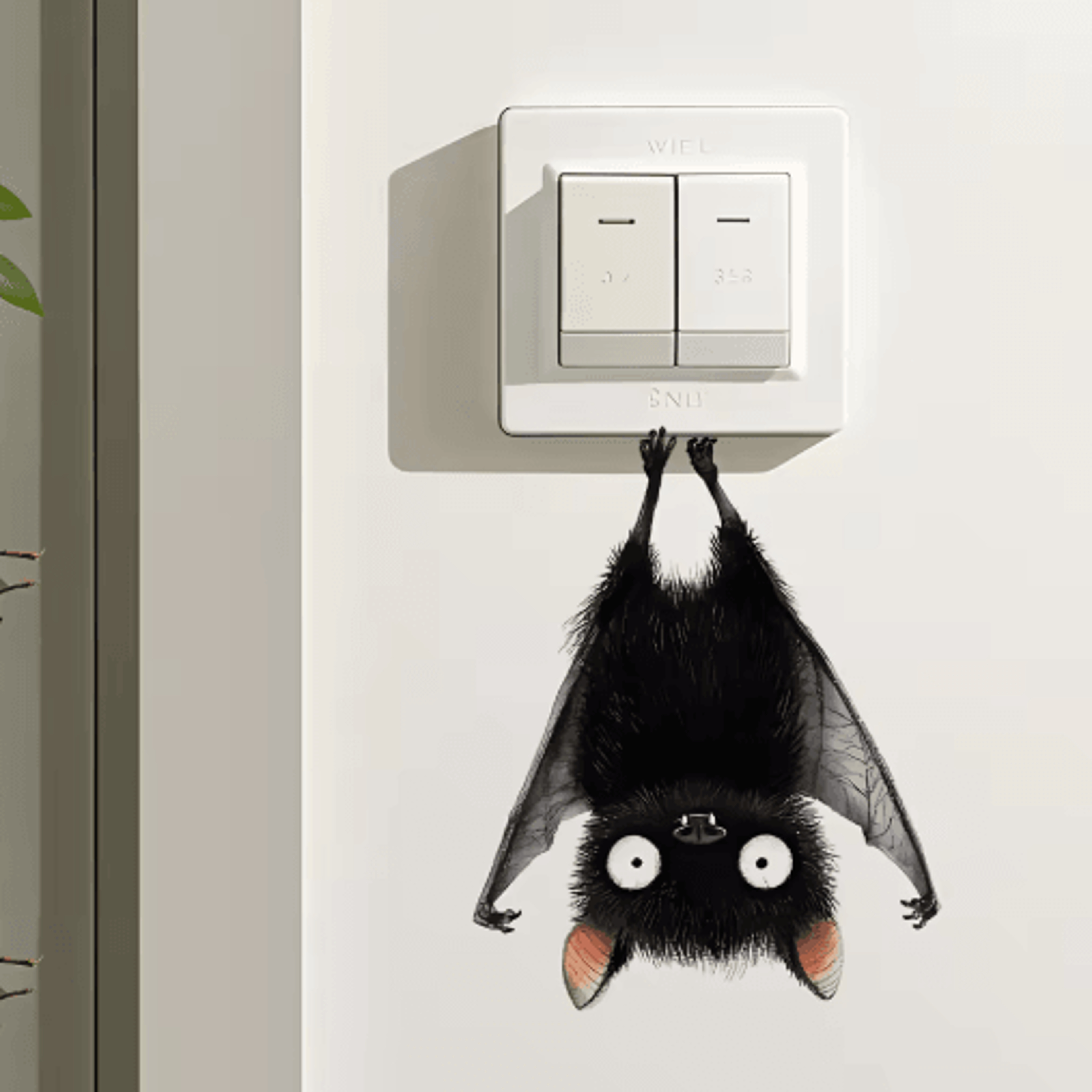 Black Bat Wall Decals  SelfAdhesive Home Wall Art 2pcs Set 0