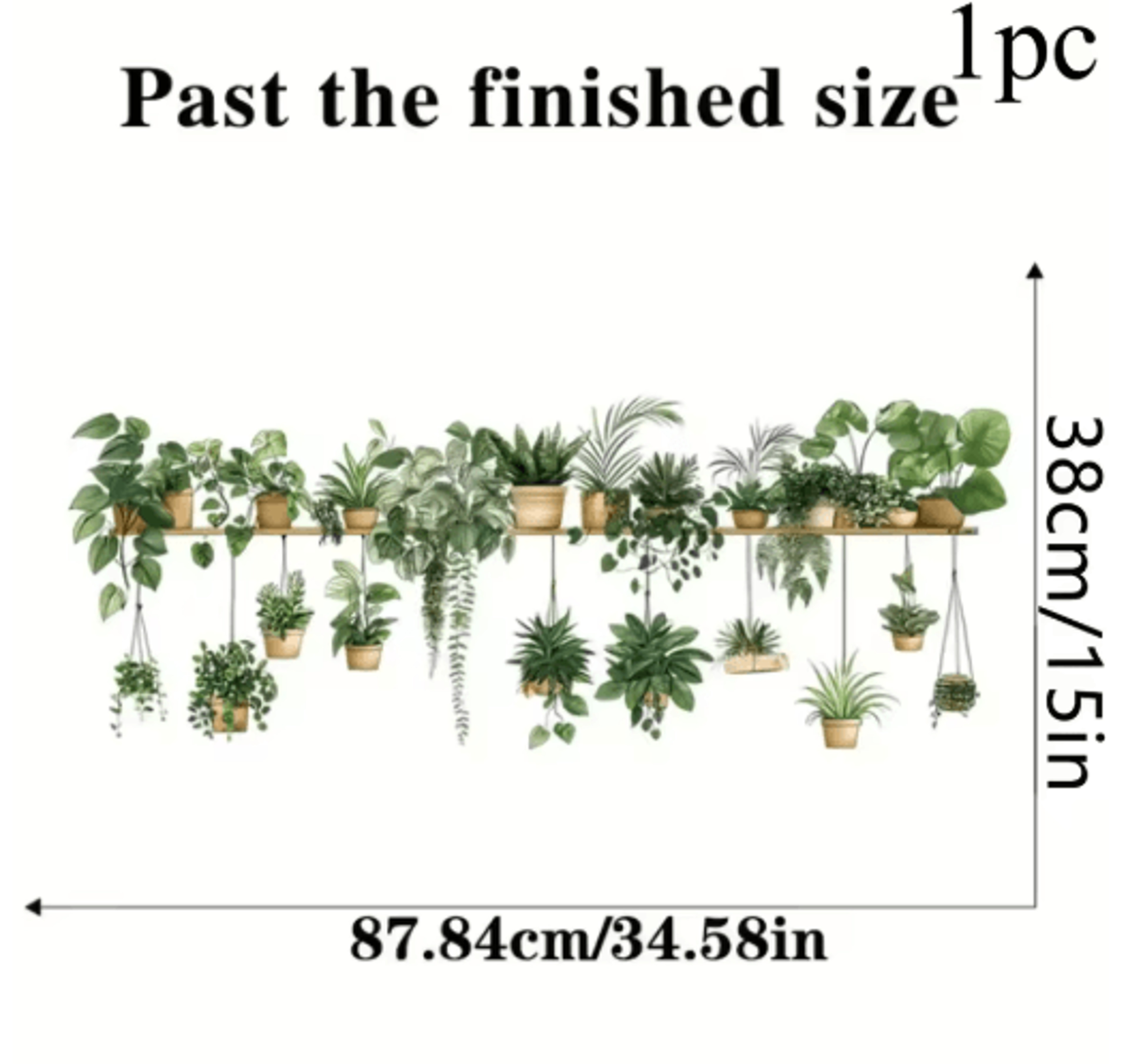 Multiple Flower Shelf Wall Stickers  Potted Plant Decor For Home  Kids Rooms 1