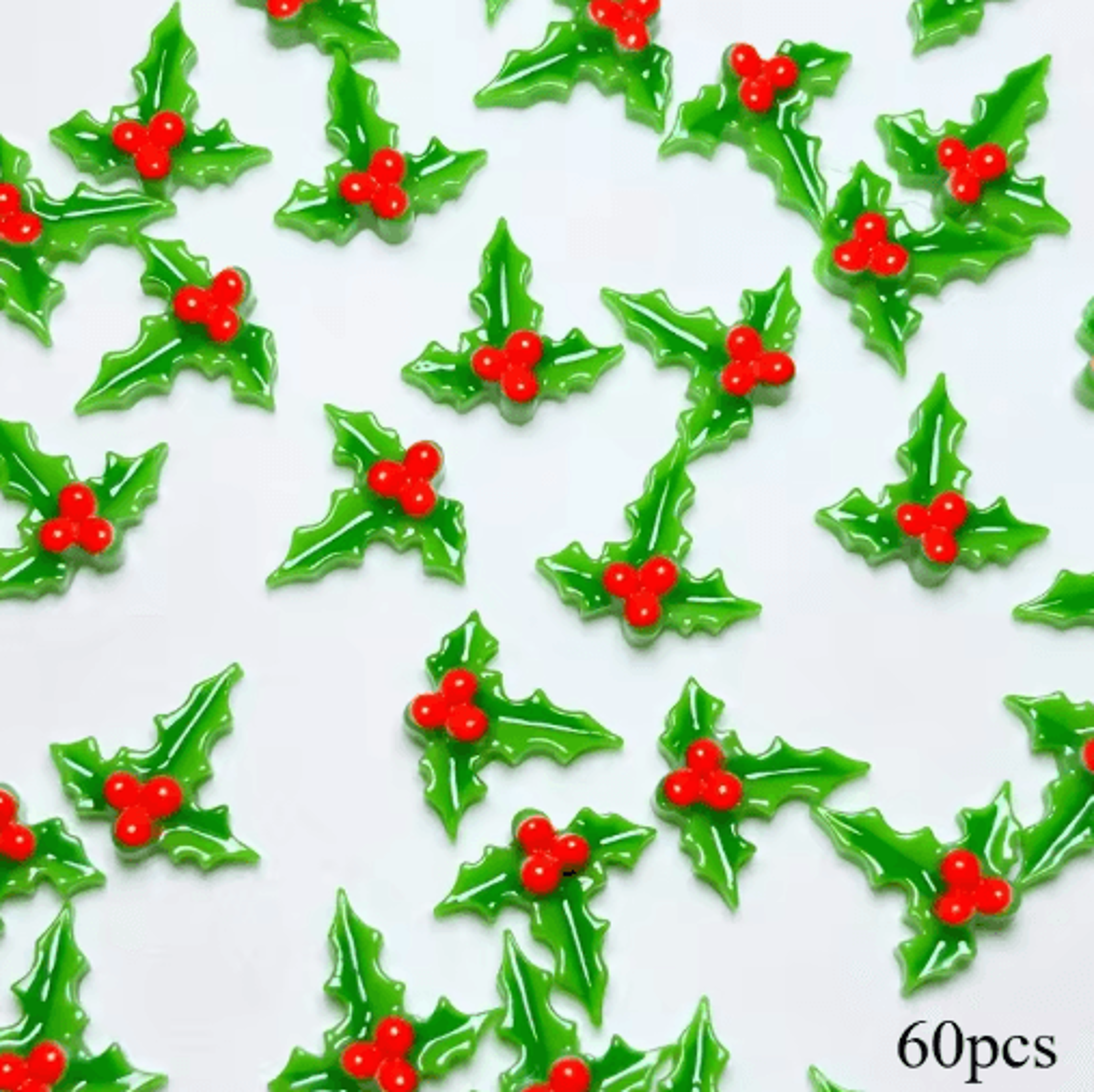 Christmas Leaf Nail Art Decorations  Festive Glitter DIY Manicure Set 3060pcs 1