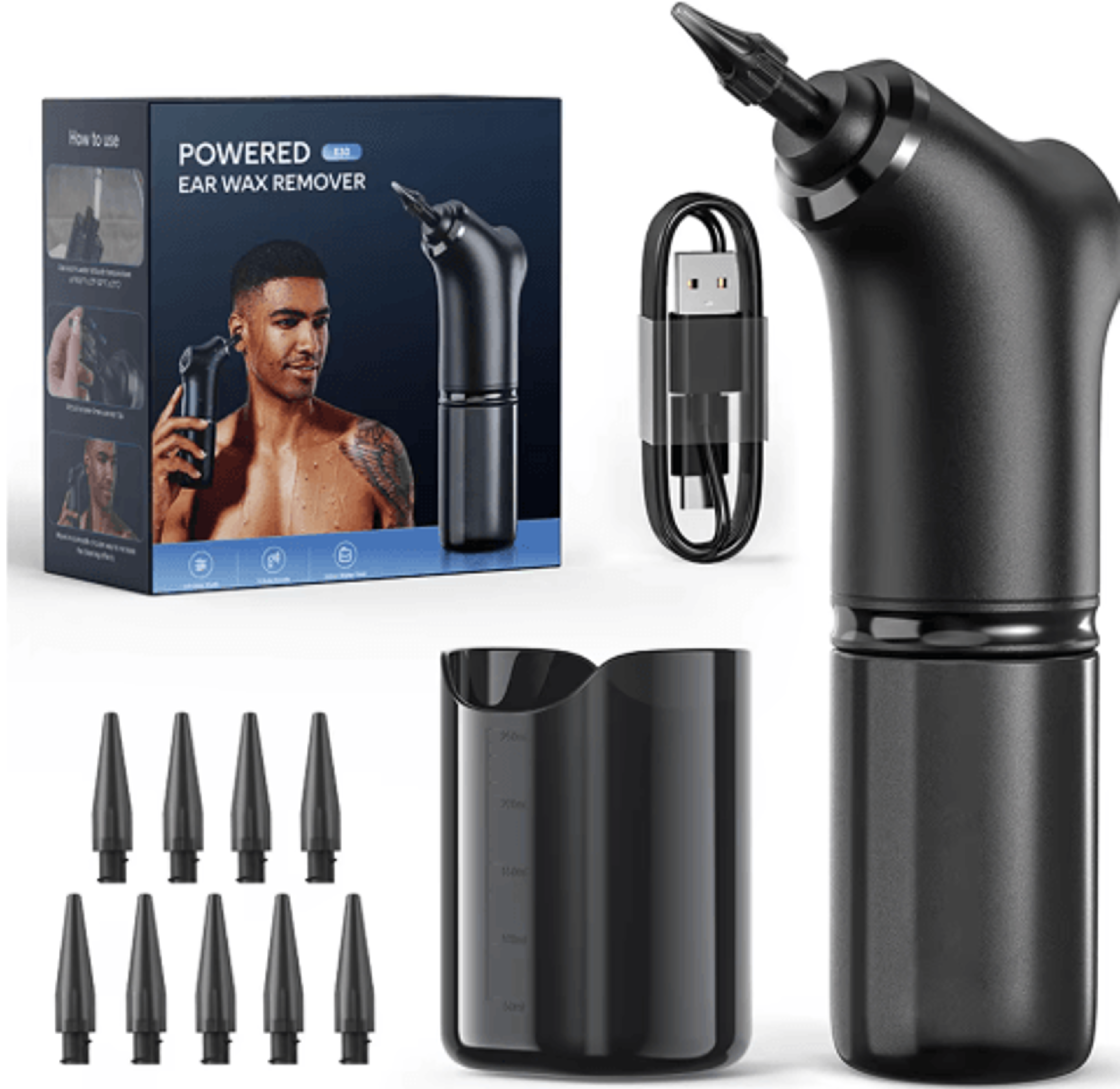 Electric Ear Cleaner Kit  Water Irrigation Ear Wax Removal With 4 Pressure Modes 0