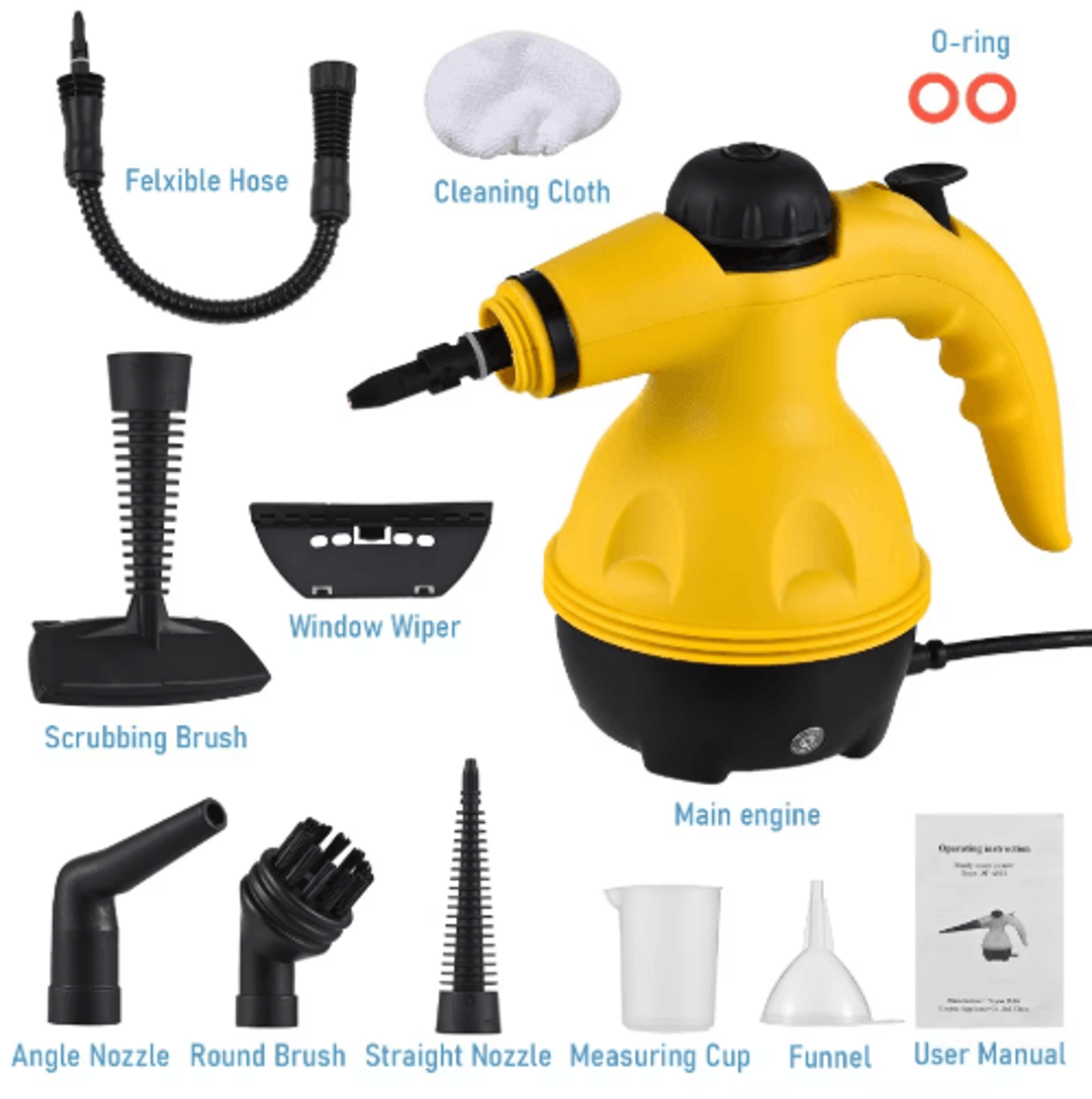 Handheld HighTemperature Steam Cleaner  Powerful Grease  Grime Removal Tool 4