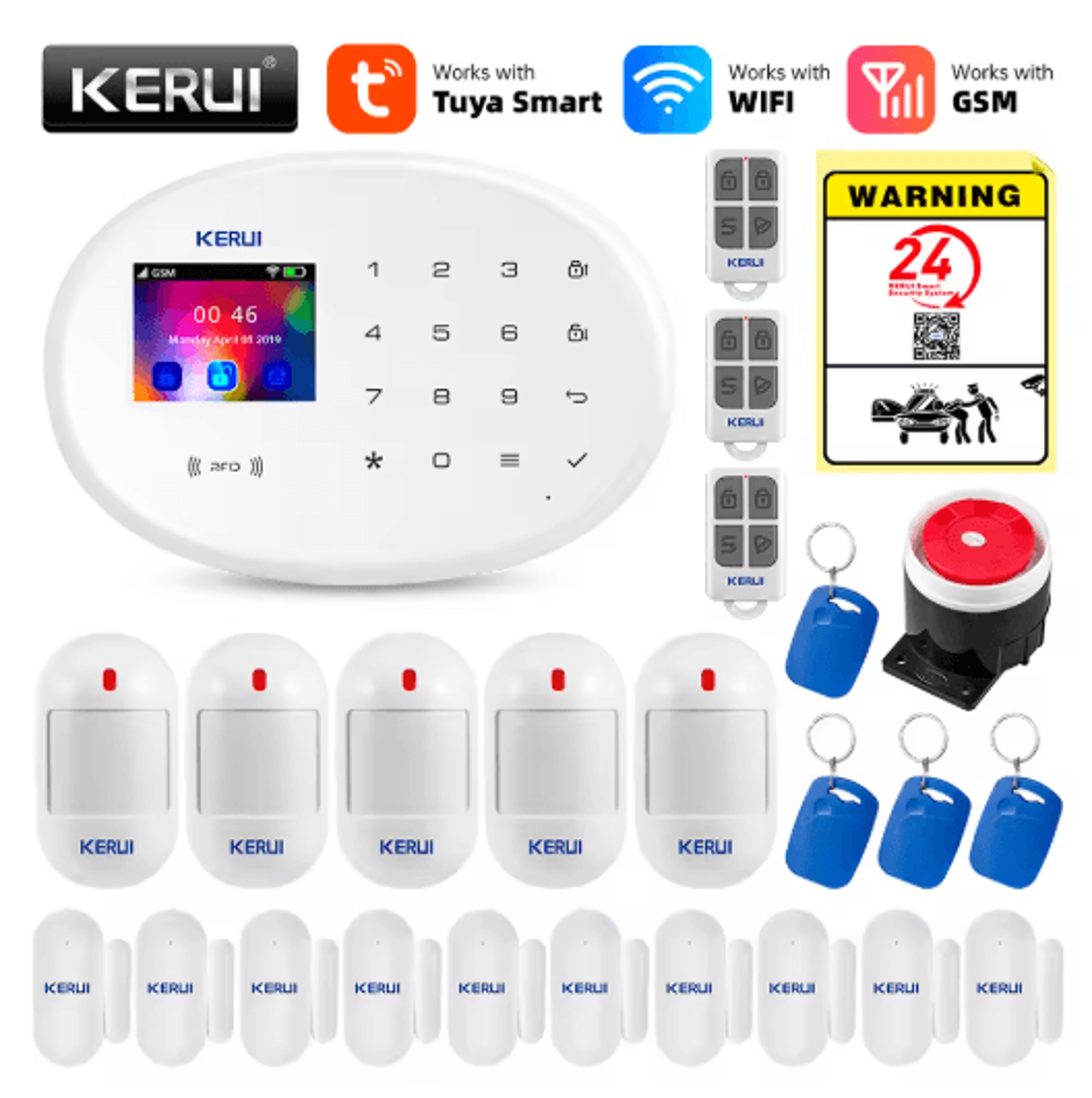 KERUI Smart Home Alarm System  WiFi  GSM 433MHz Wireless Security Kit 1