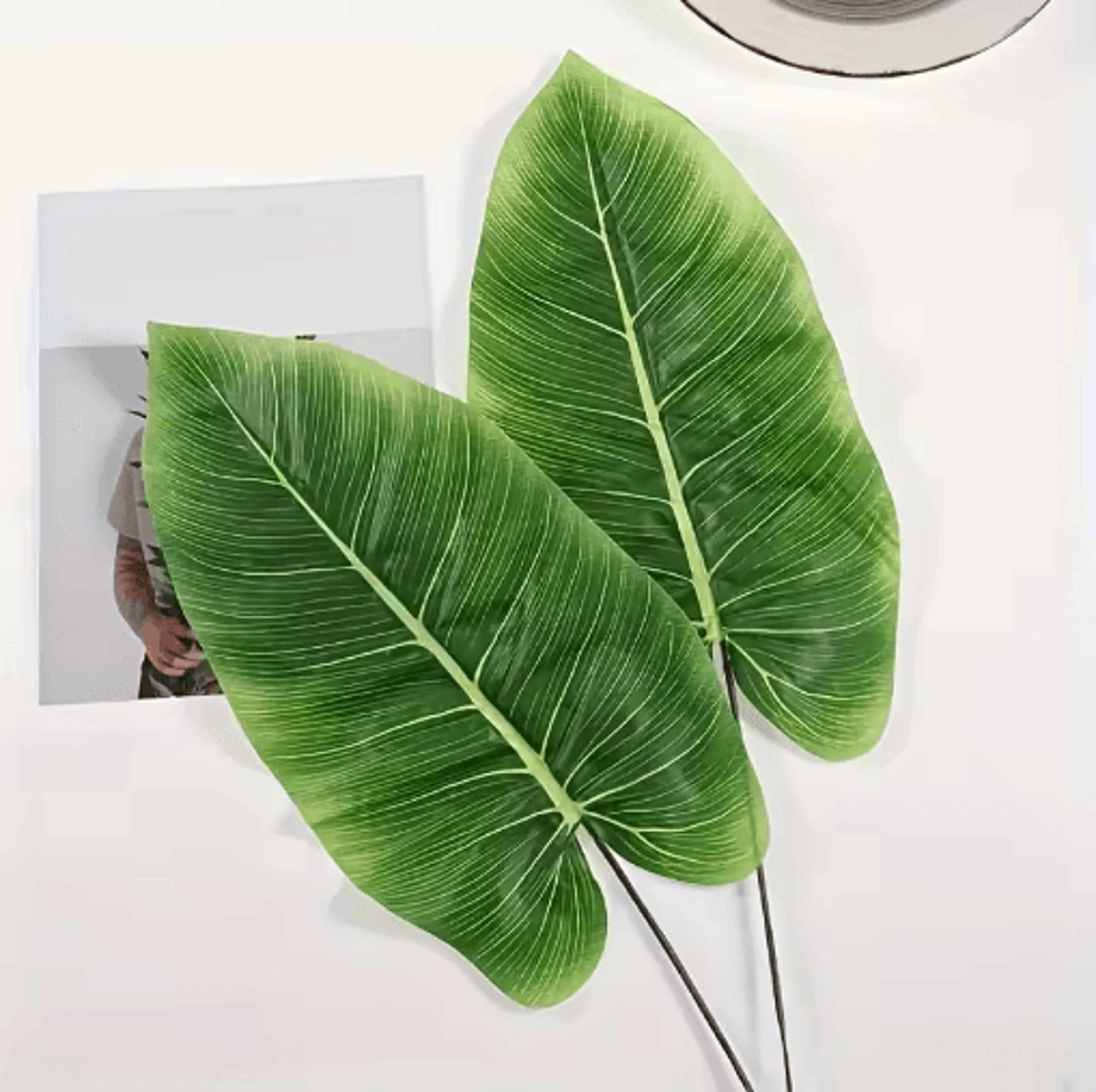 Artificial Banana Leaf Palm Branches 12Pack  Realistic Green Foliage For Home  Event Decor 3