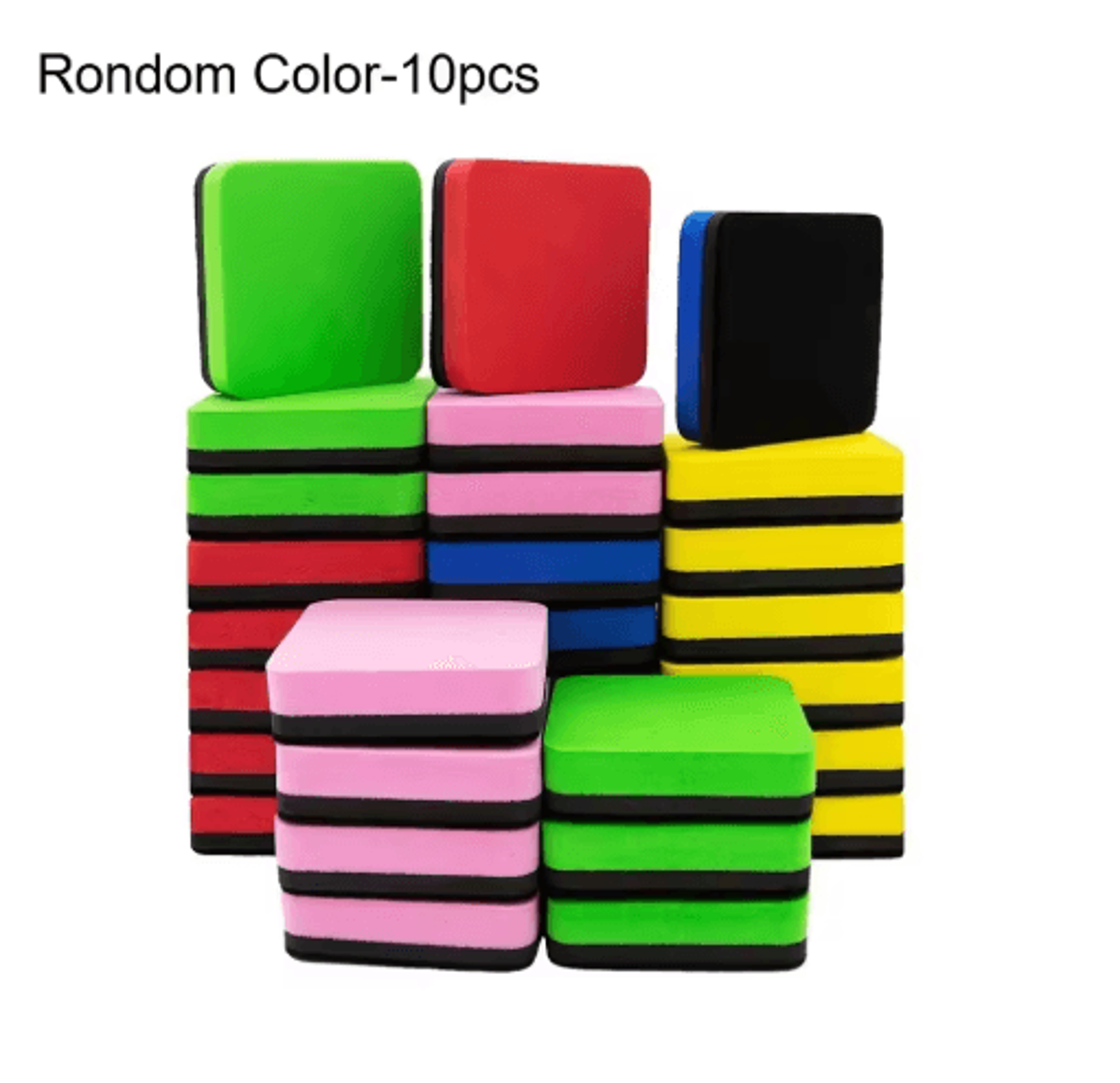 Magnetic Whiteboard Erasers 10Pack  DualColor Marker Cleaner For Office  Classroom Use 1