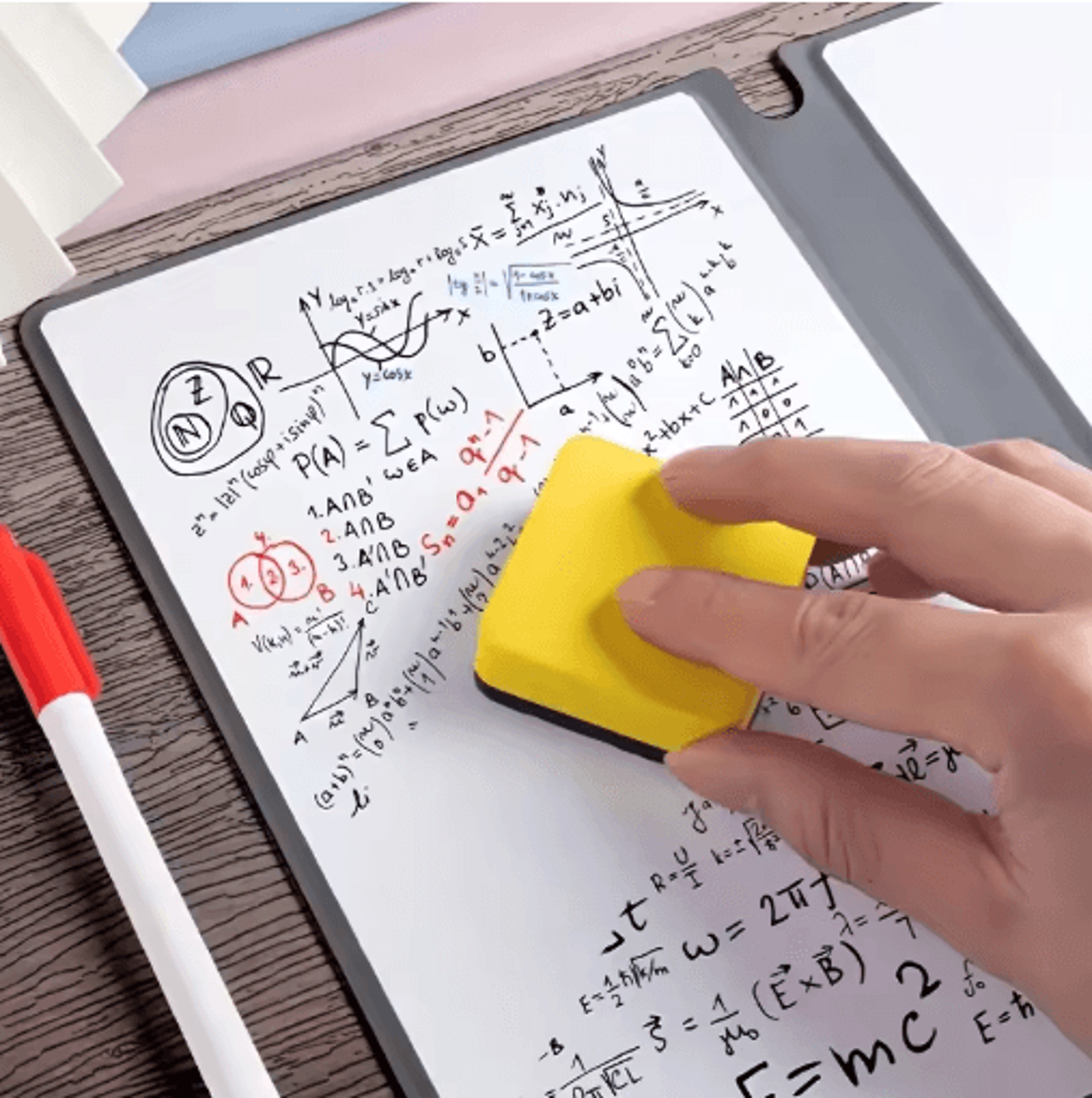 Magnetic Whiteboard Erasers 10Pack  DualColor Marker Cleaner For Office  Classroom Use 5