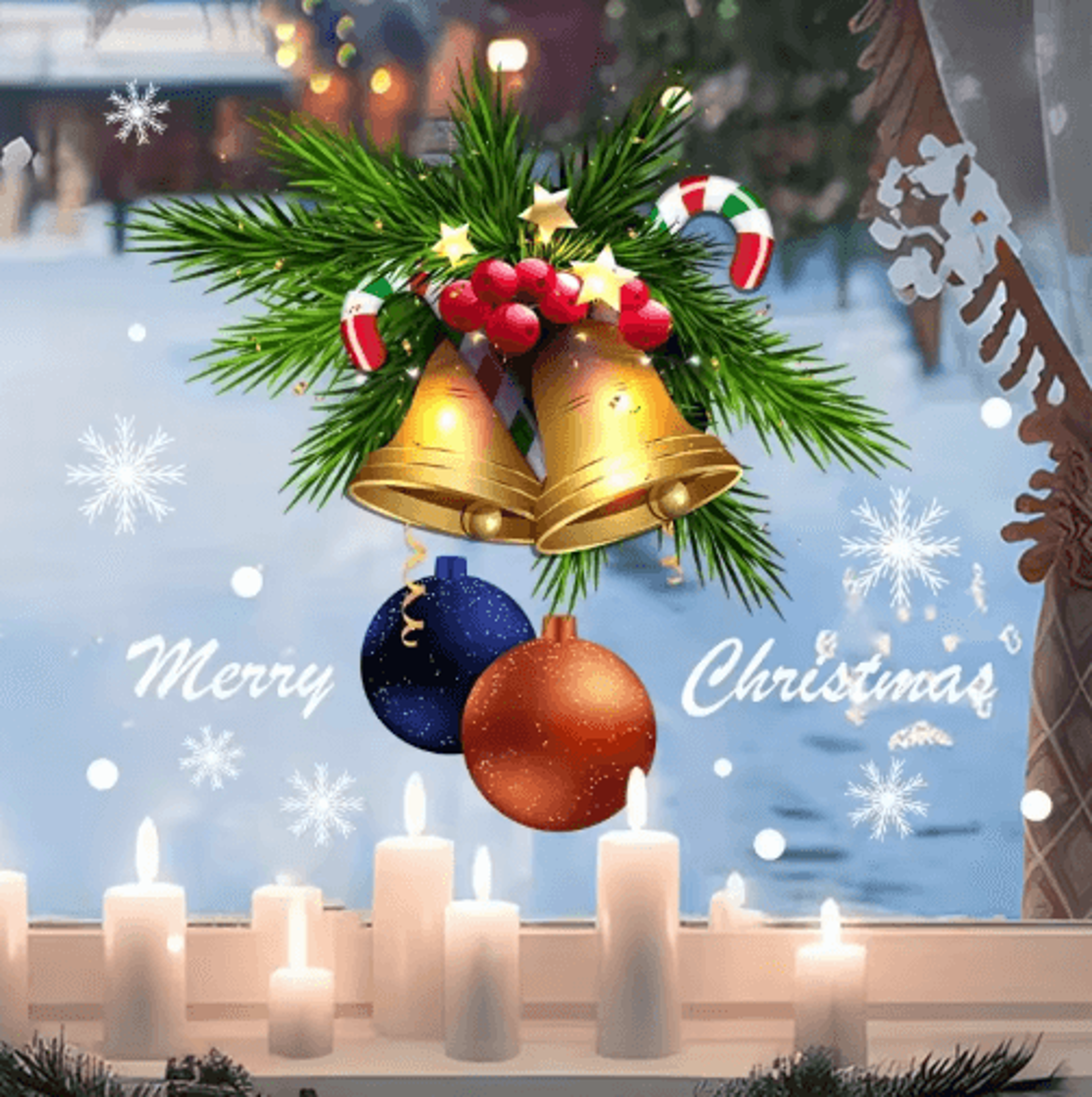 Reusable Christmas Window Stickers  Static Cling Golden Bells Red Berries  Snowflakes 1pc  2pcs 5