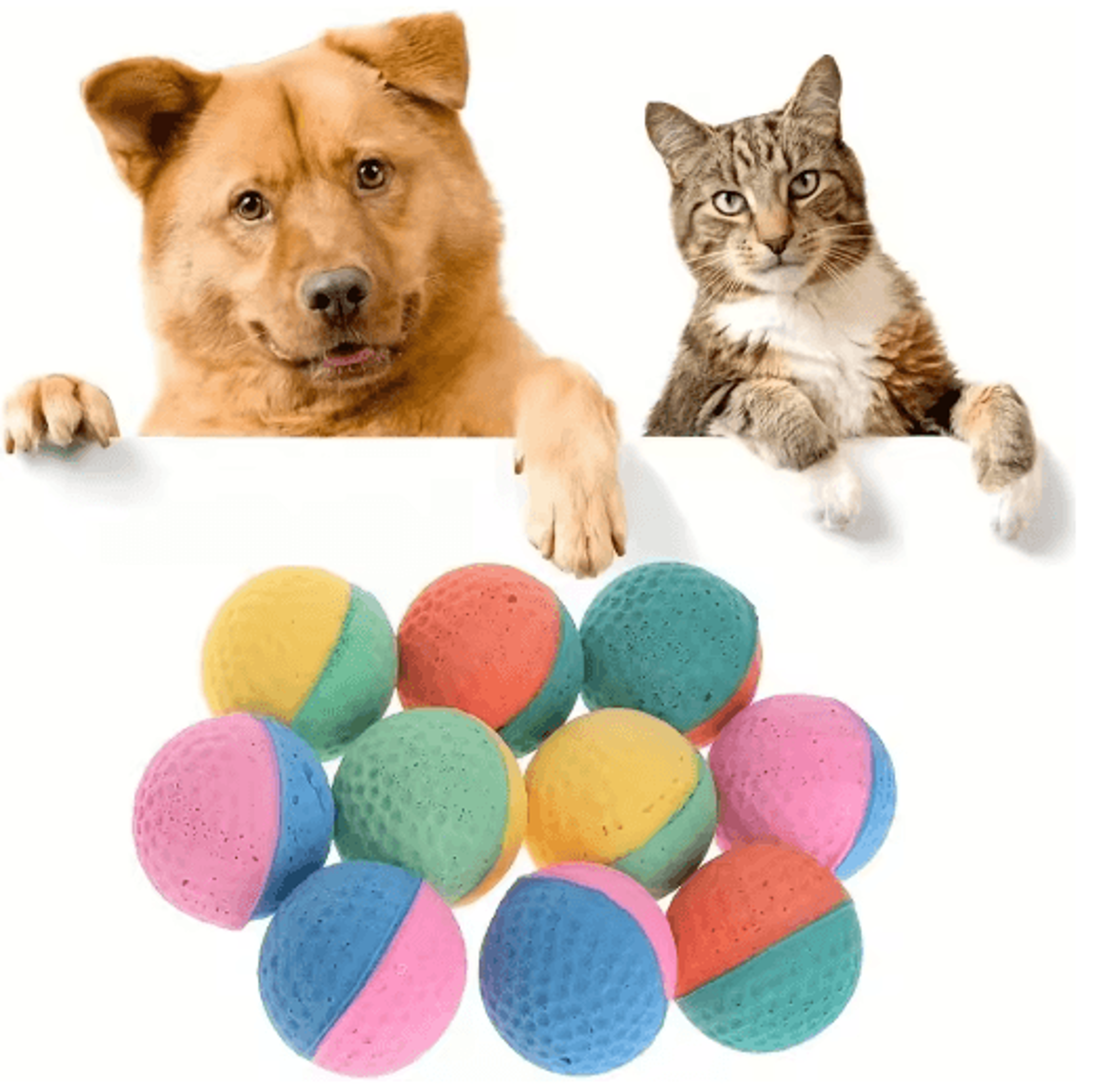 Cat Foam Ball Toys  Soft Bouncy Interactive Sponge Balls For Quiet Indoor Play 0