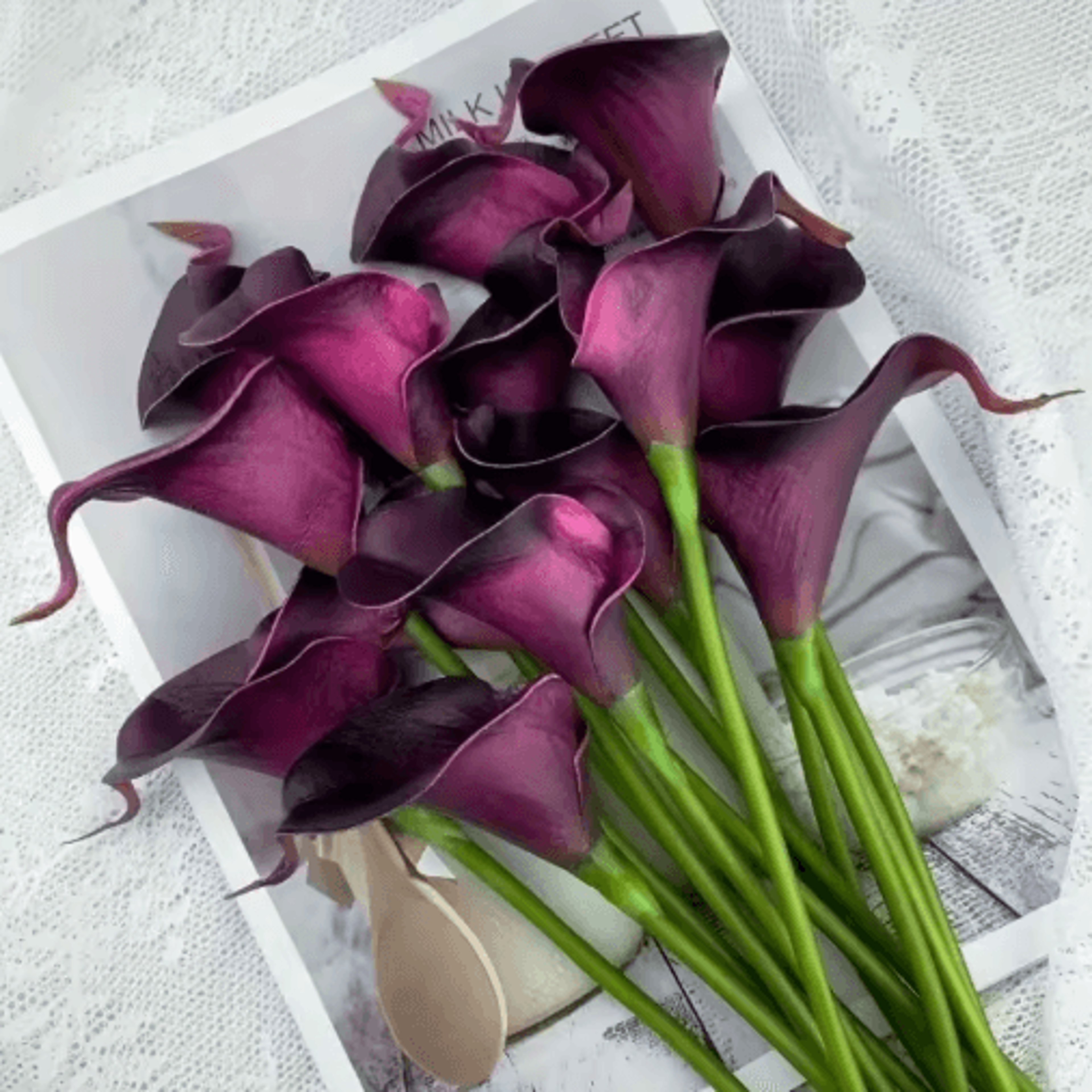 Real Touch Artificial Calla Lilies 10Pack  Latex Flowers For DIY Wedding  Home Decor 6