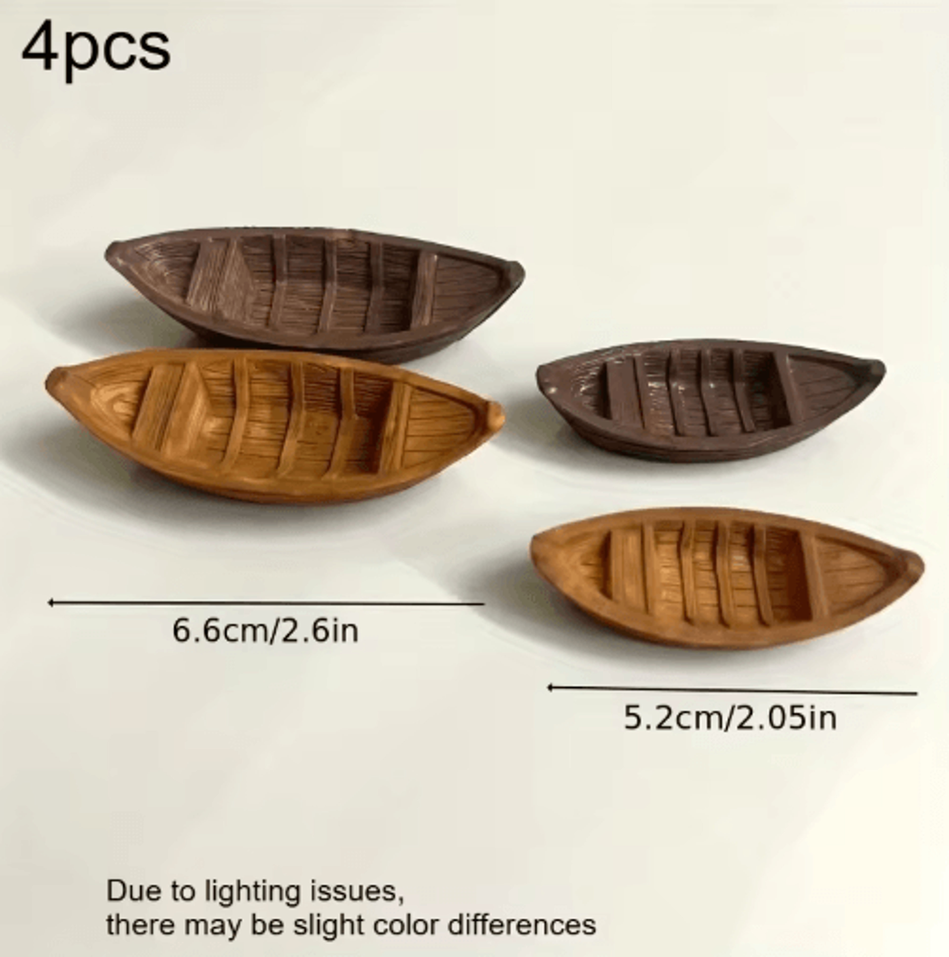 4Piece Floating Mini Boat Ornaments  Realistic Resin Decor For Water Displays 1