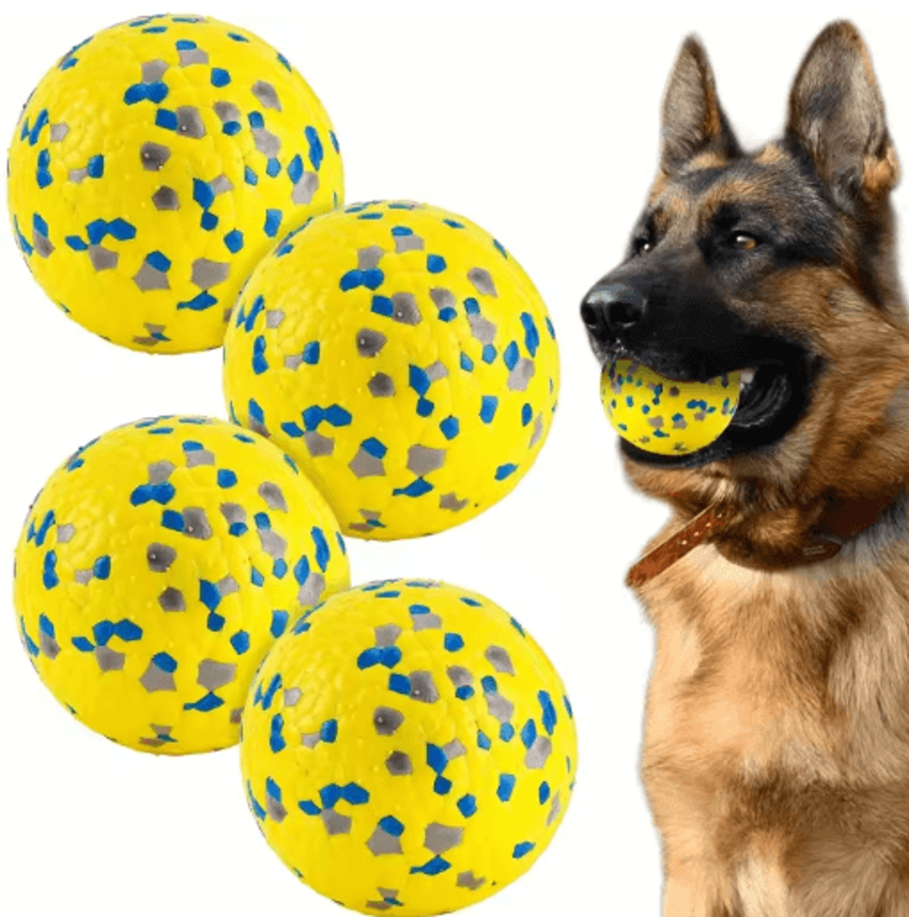 HighElastic Dog Toy Ball  Durable Interactive Tennis Ball For Play  Training 0