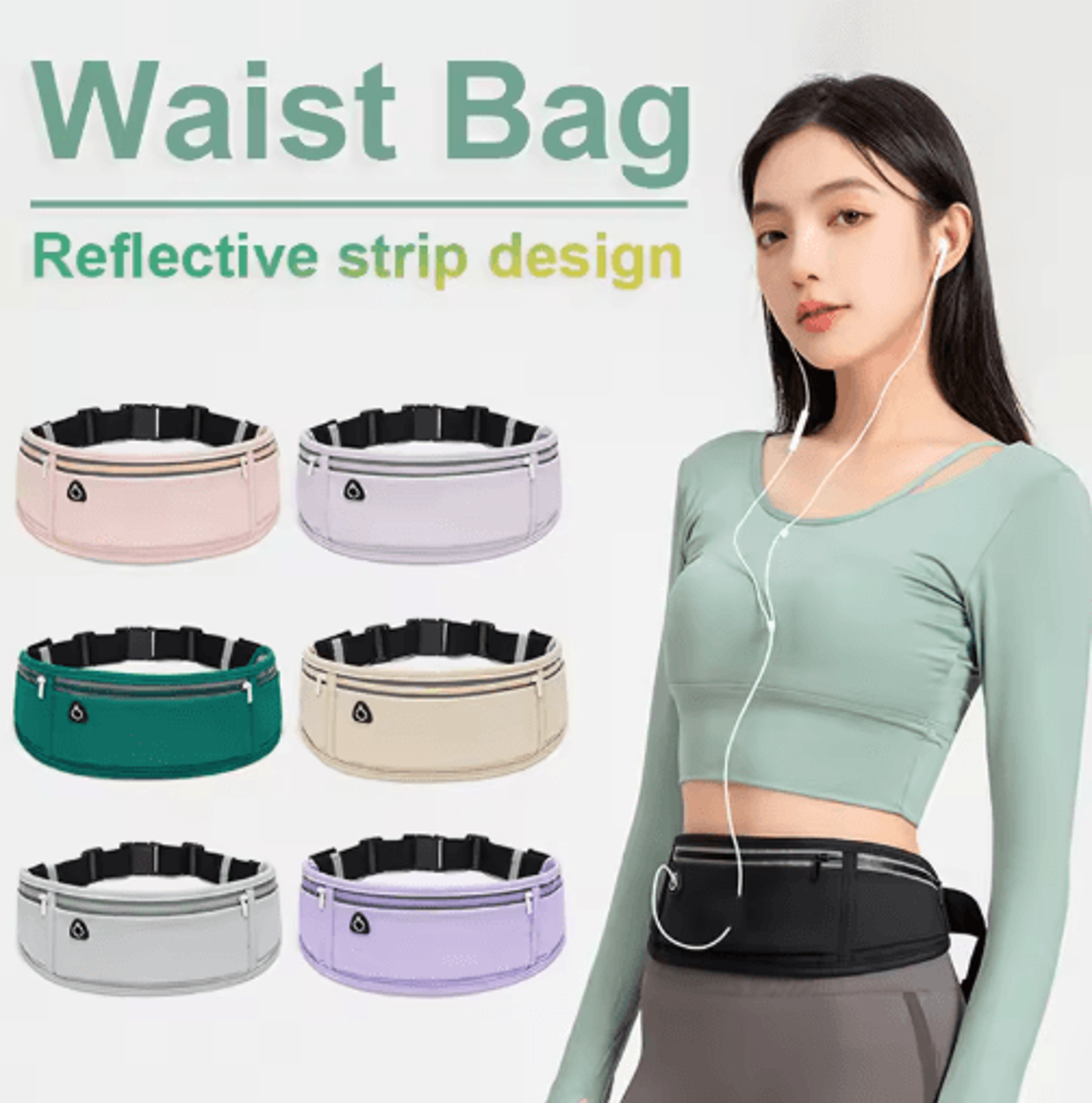 Waterproof DoublePocket Waist Pack  Lightweight Sport Fanny Pack For Everyday Movement 0