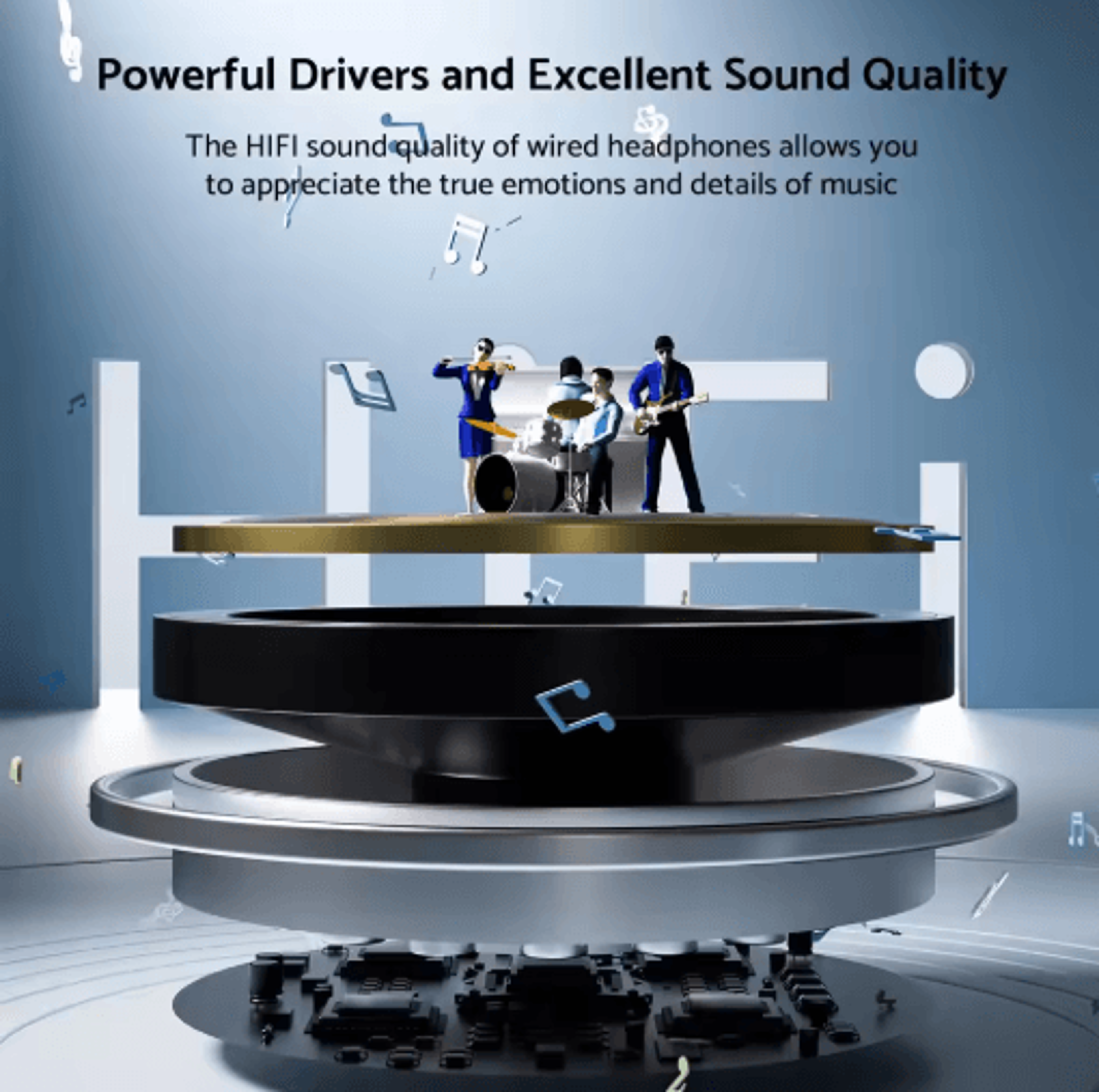 9D Stereo Wired Earphones  HiFi InEar Headphones With Mic  Wire Control 17