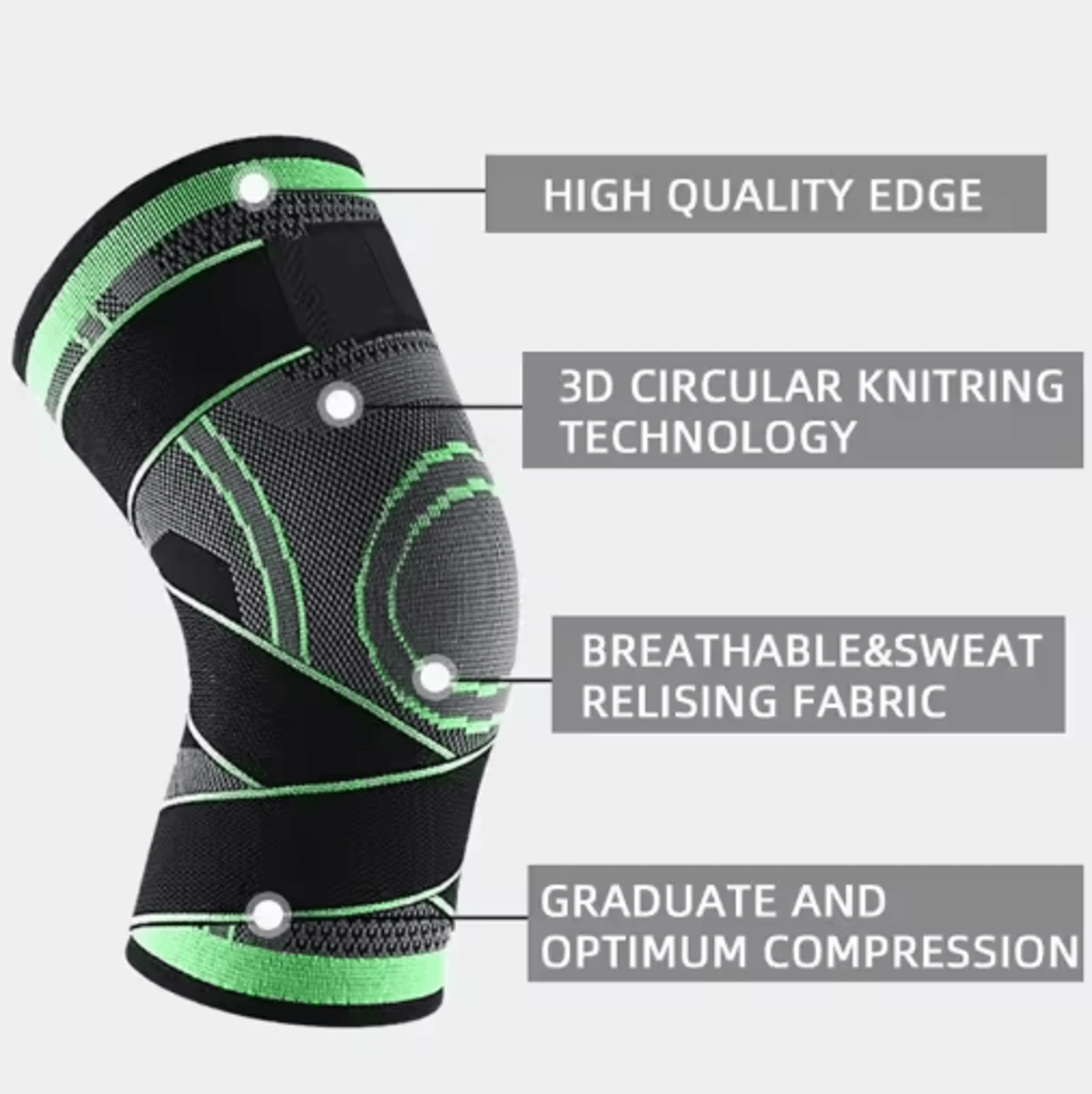 Pressurized Elastic Sports Knee Pad For Men  Compression Knee Support Brace 12