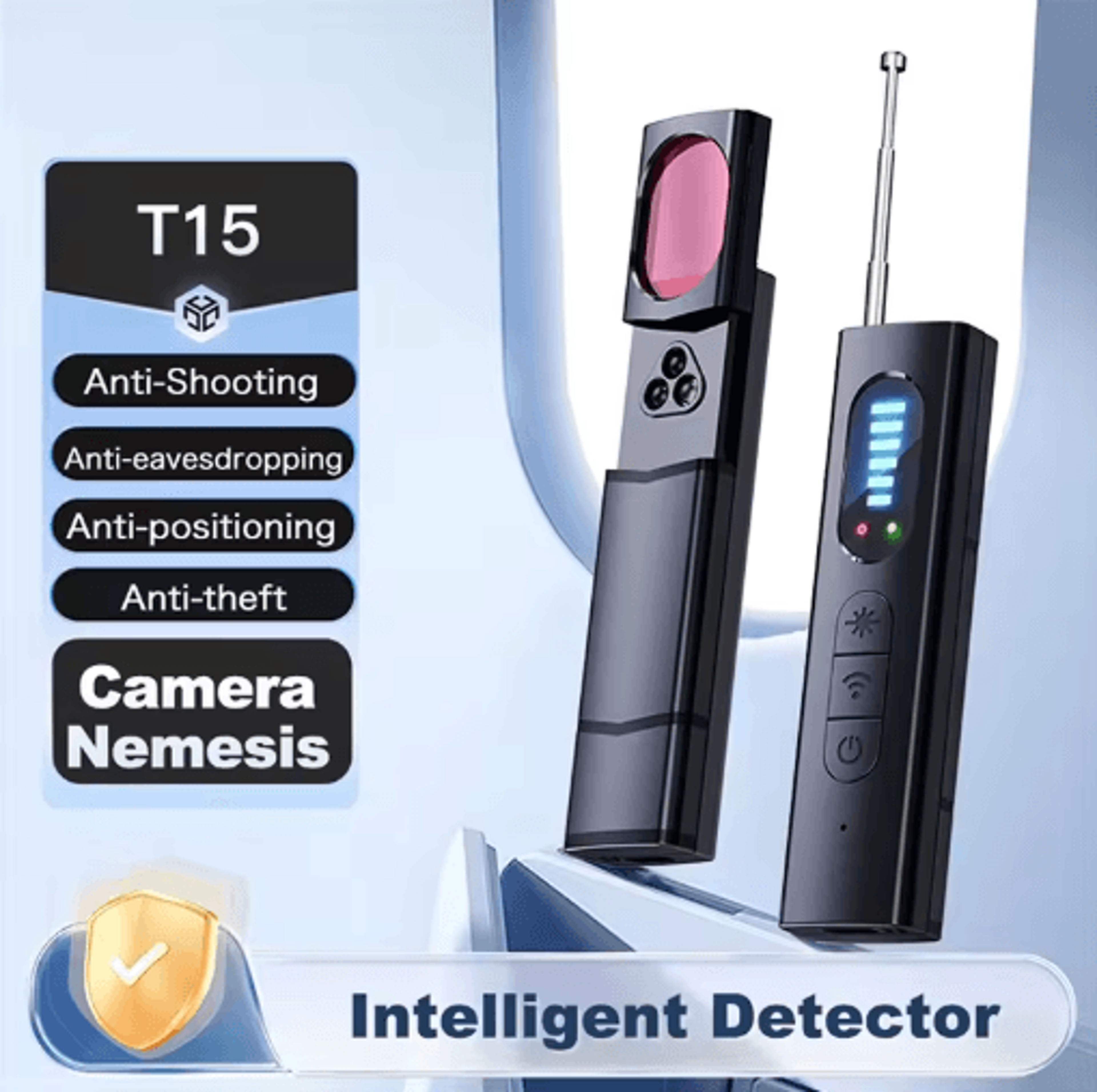 AntiSpy Signal Detector  Intelligent RF Infrared  GPS Bug Scanner 6